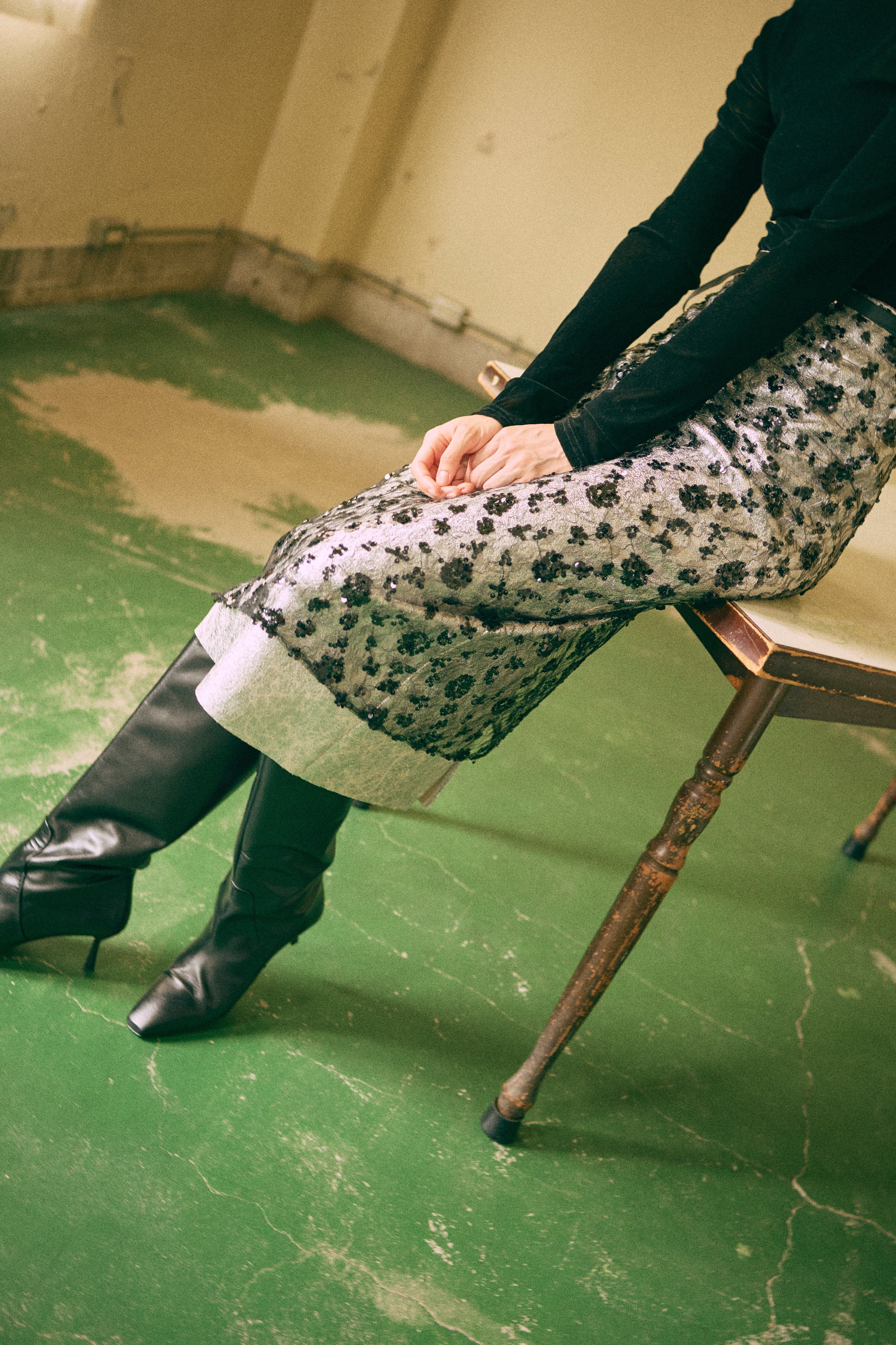 Sequin Layered Skirt