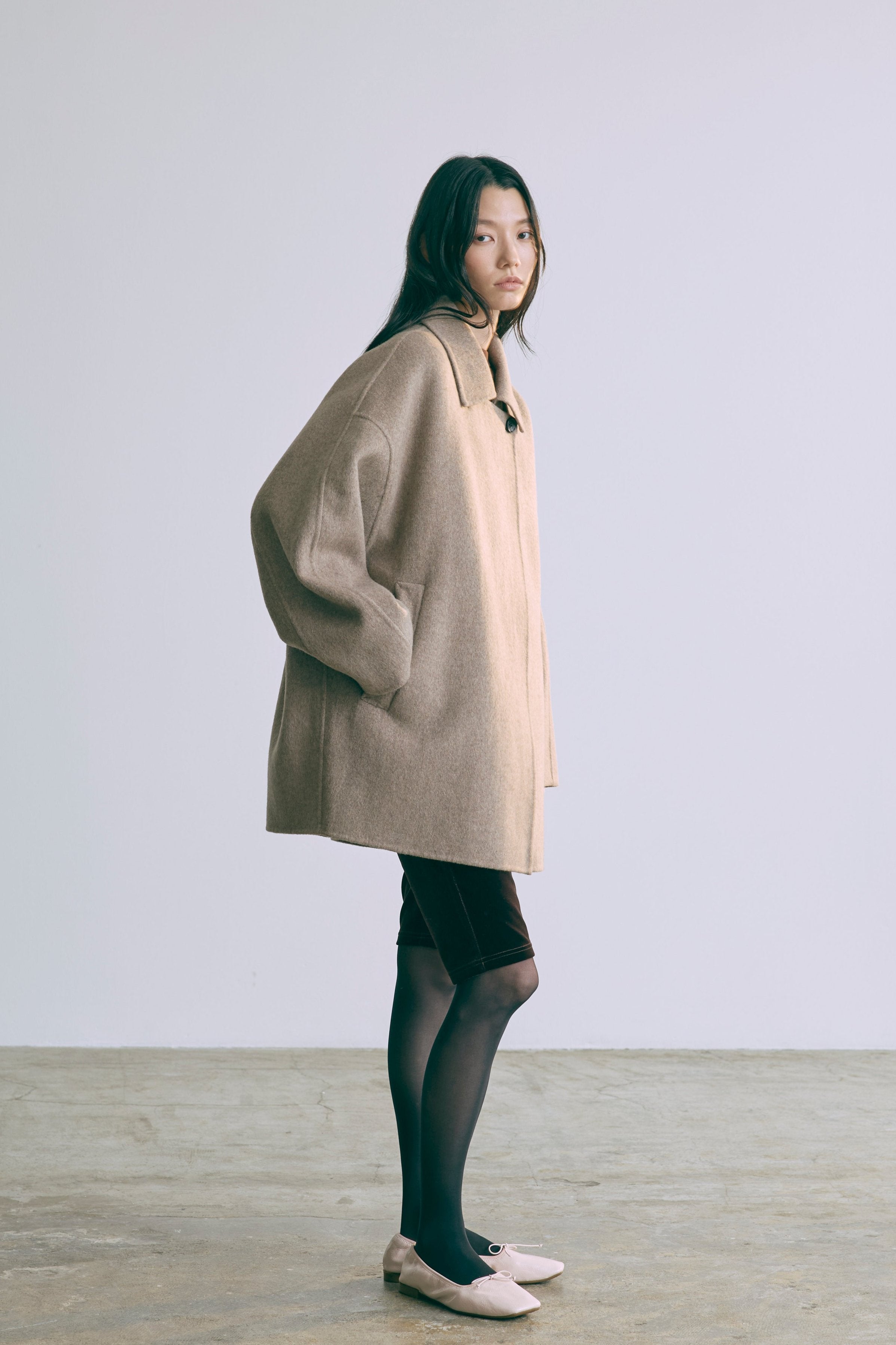 着用カラー:ベージュ モデル身長:174cm