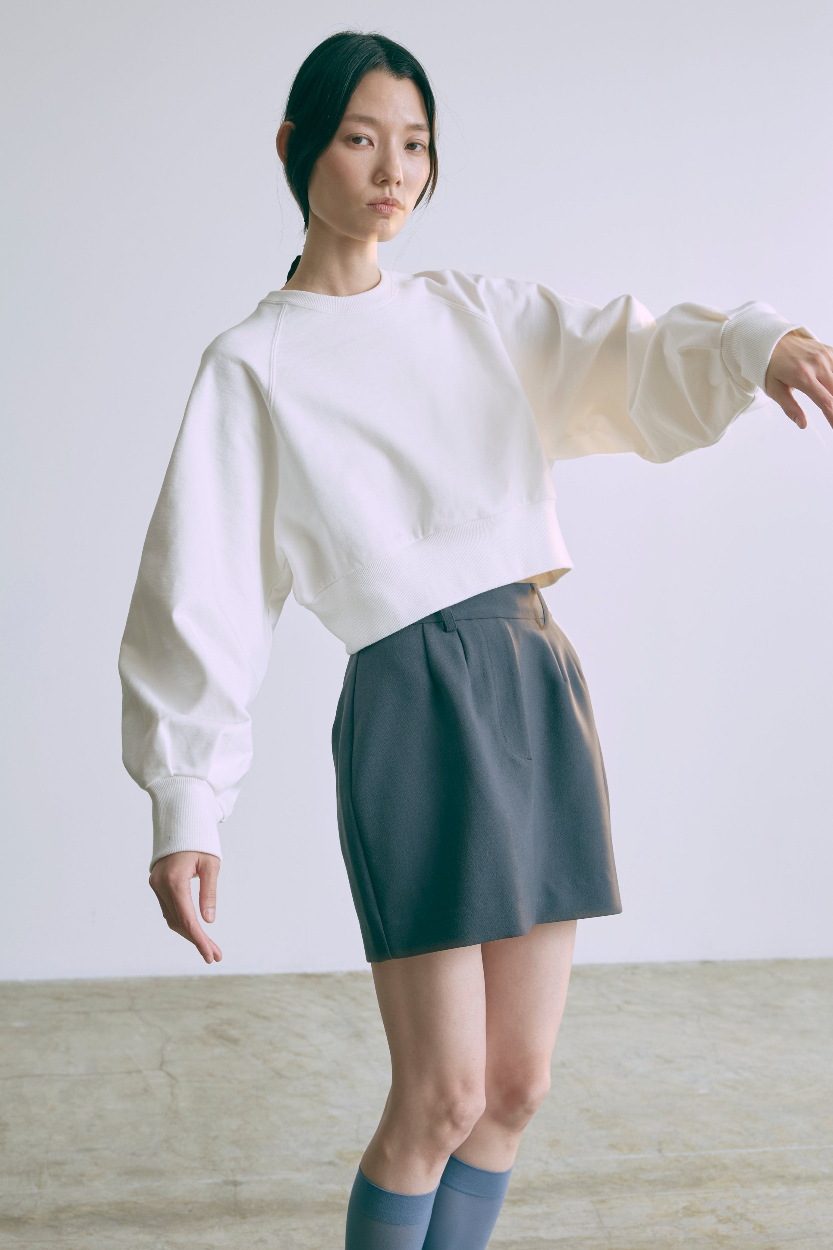 着用カラー:オフホワイト モデル身長:174cm