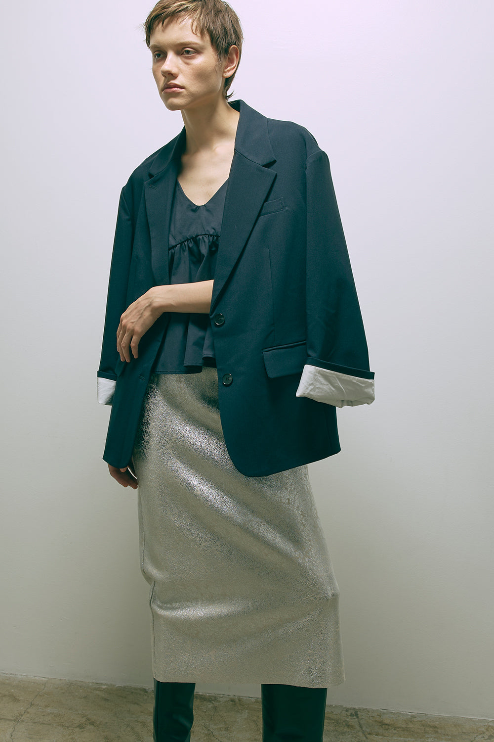 着用カラー:ネイビー 着用サイズ:1 モデル身長:178cm