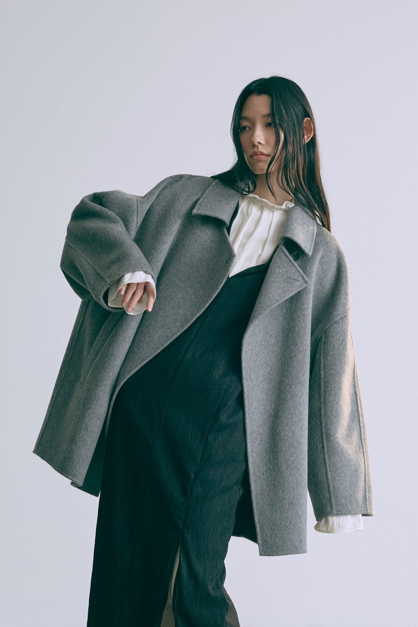 着用カラー:杢グレー モデル身長:174cm