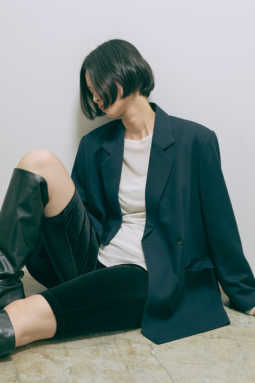 着用カラー:ネイビー 着用サイズ:1 モデル身長:170cm