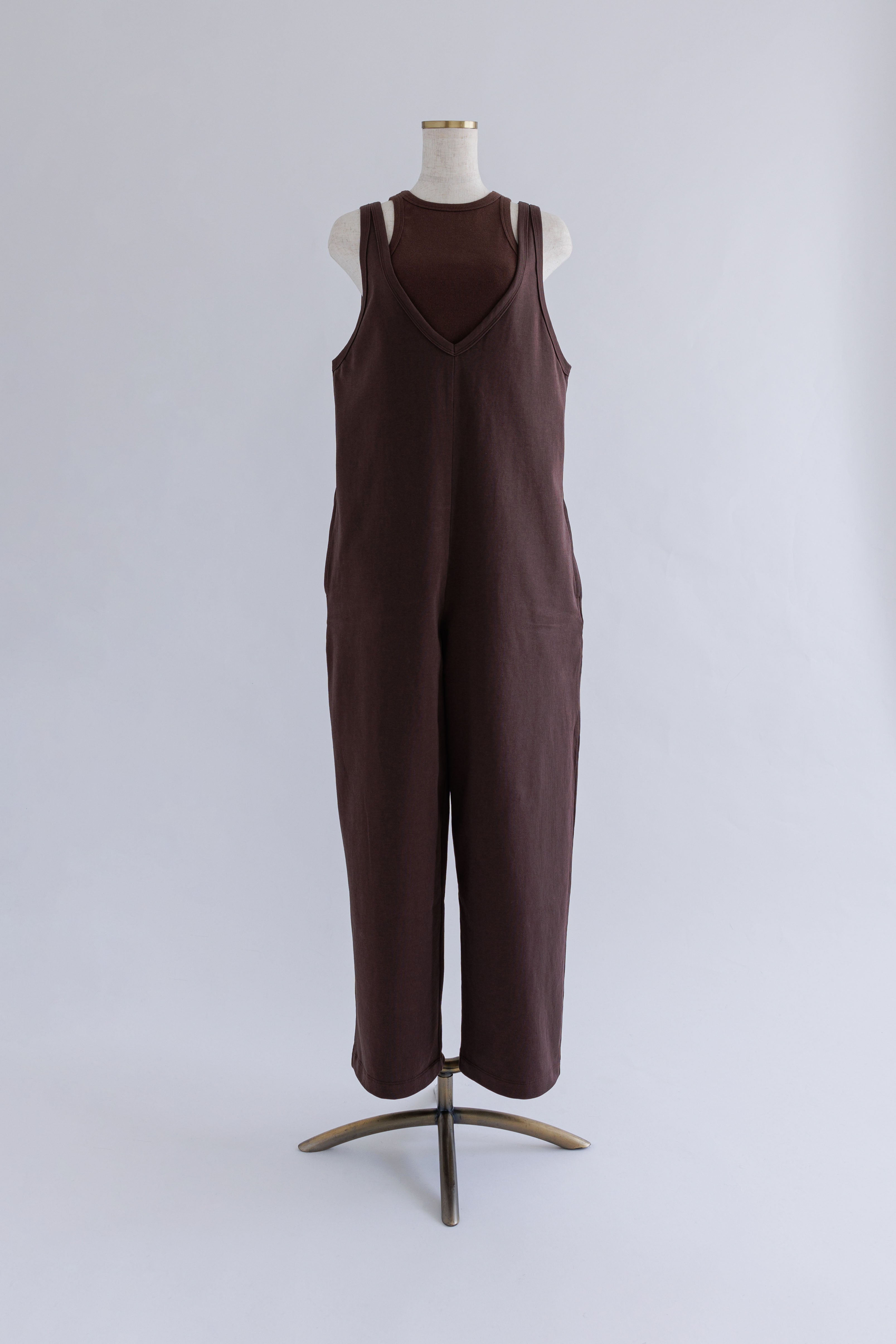 Jersey Set Rompers ブラウン