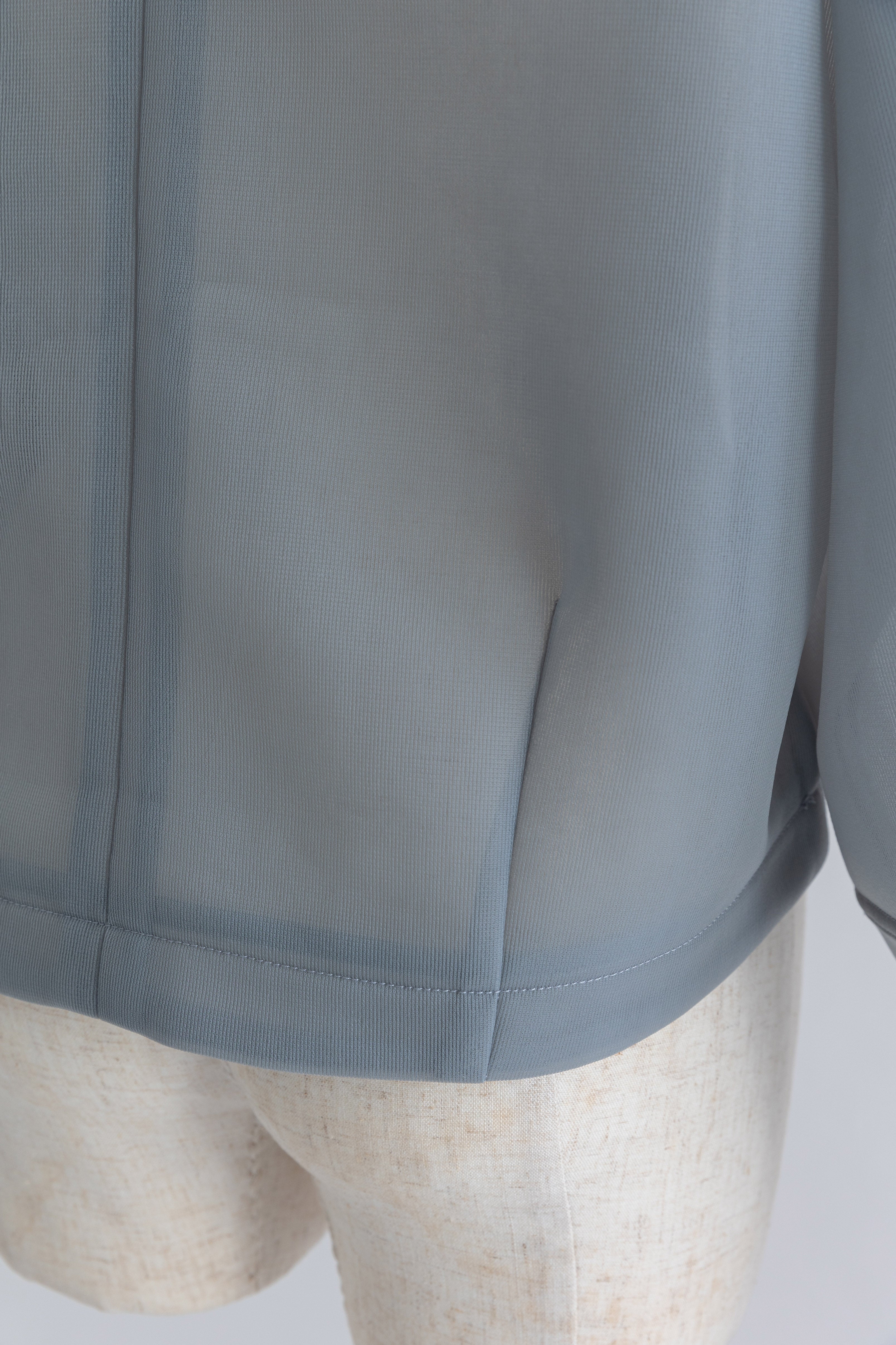 Textured Sheer Cocoon Pullover ブラック