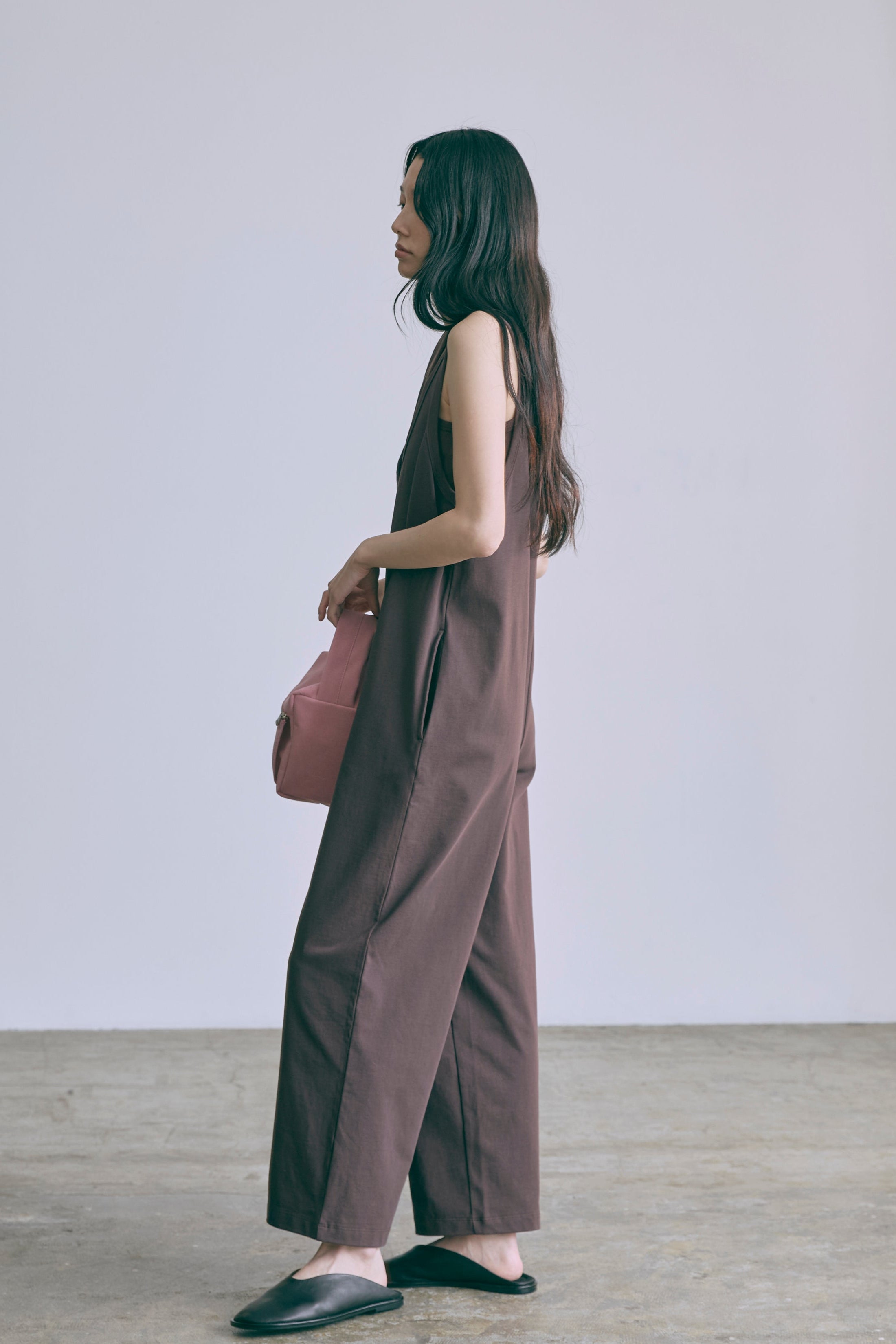Jersey Set Rompers ブラウン model:174cm AMIRU