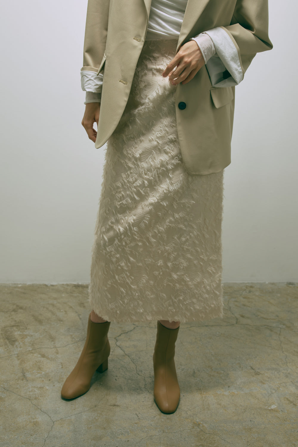 着用カラー:アイボリー モデル身長:178cm