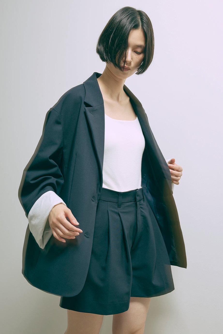 着用カラー:ネイビー 着用サイズ:1 モデル身長:170cm