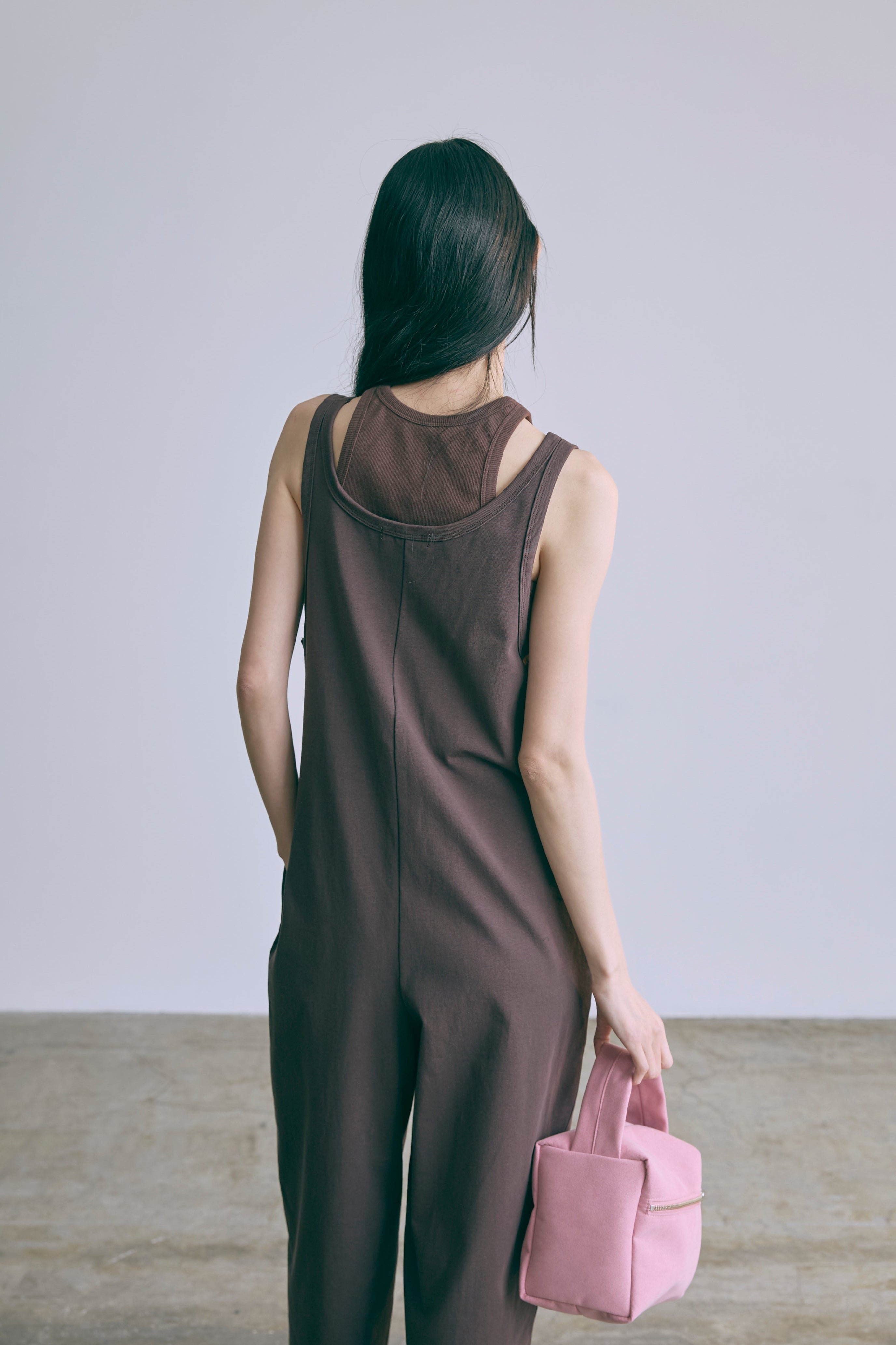 Jersey Set Rompers ブラウン model:174cm AMIRU