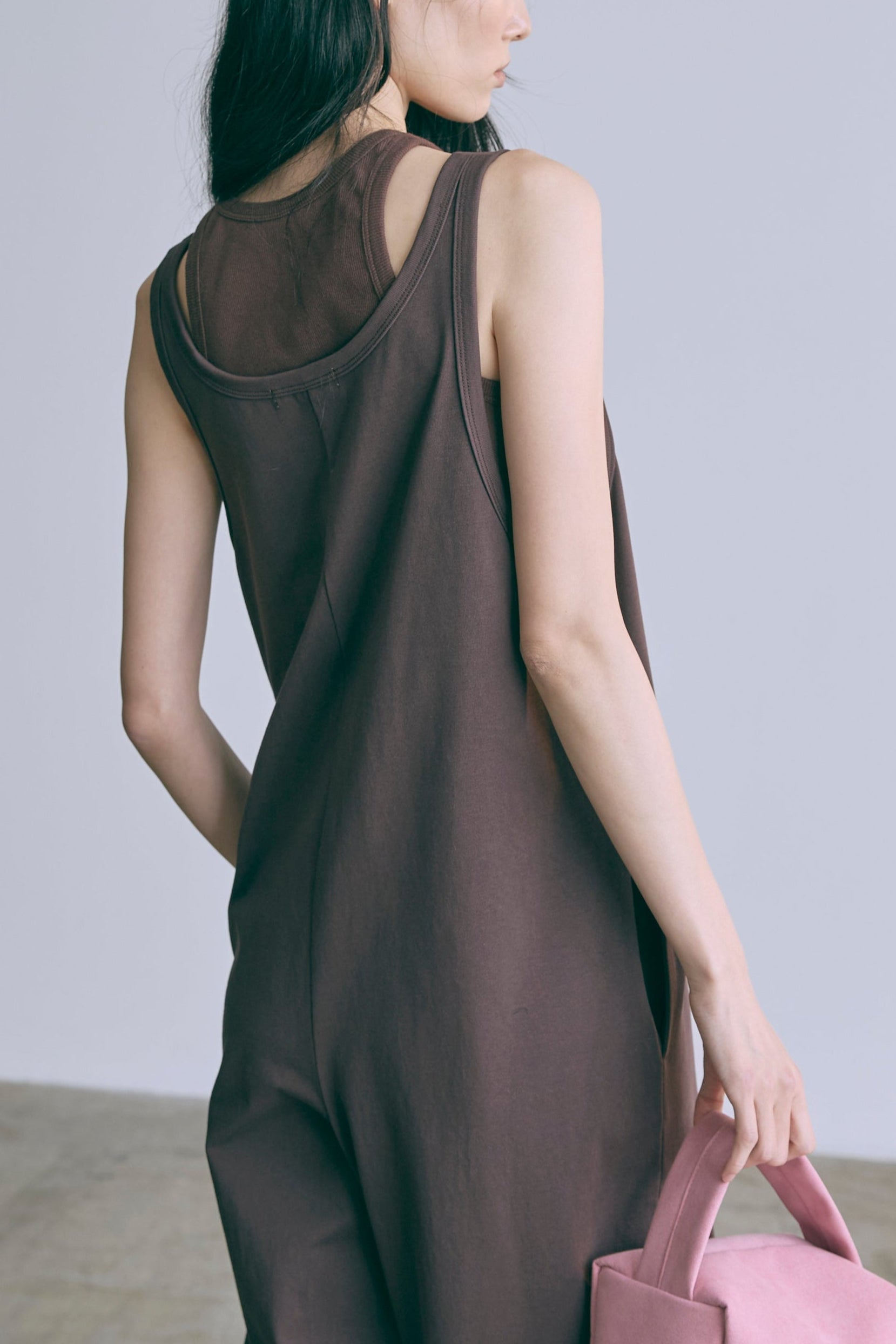 Jersey Set Rompers ブラウン model:174cm AMIRU
