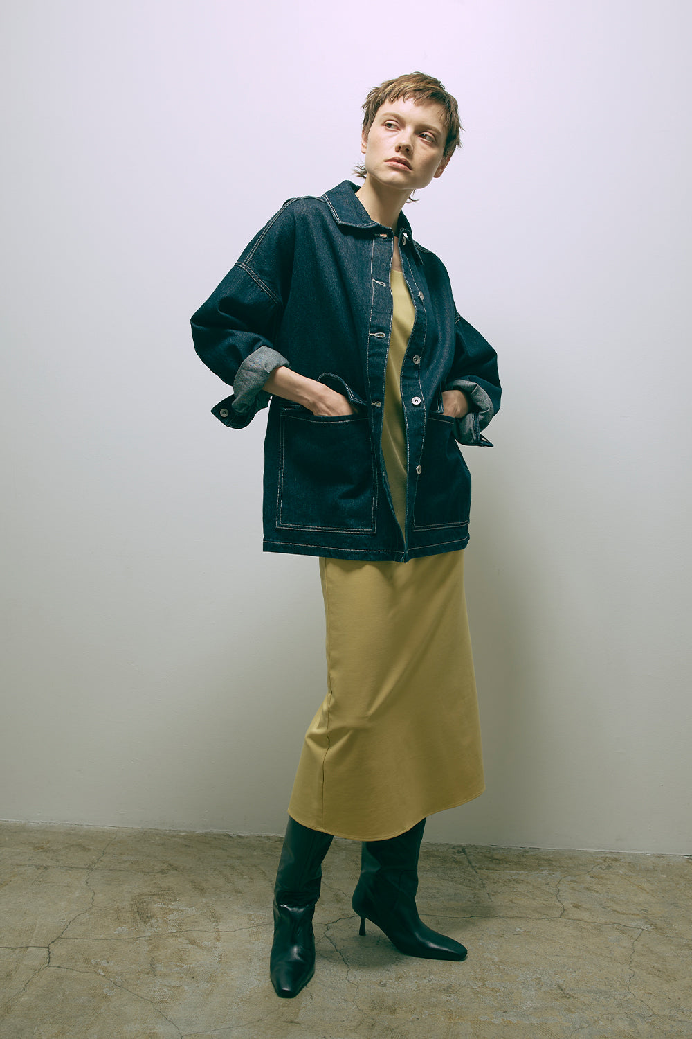 着用カラー:インディゴ 着用サイズ:1 モデル身長:178cm