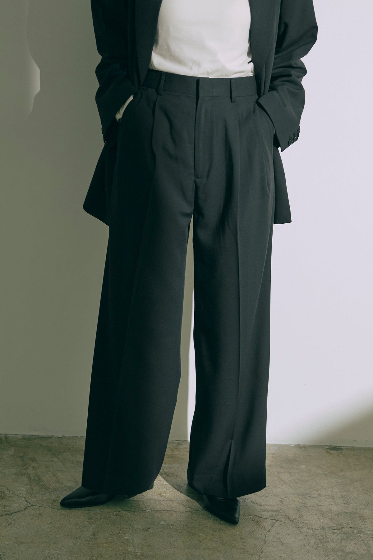 【Set Up】Semi-Wide Trousers ブラック size:1 model:170cm ANDO