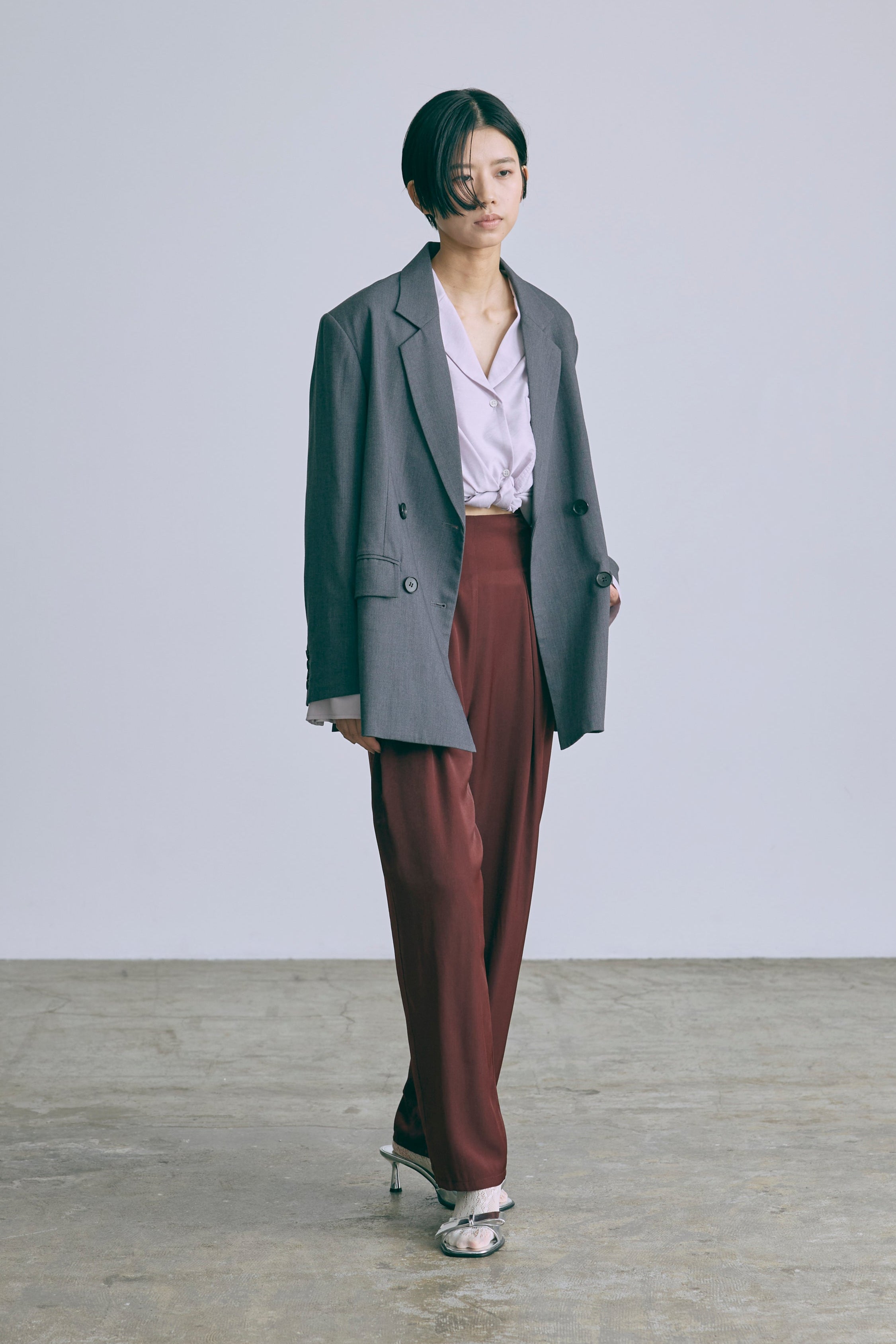 着用カラー:杢グレー 着用サイズ:1 モデル身長:170cm