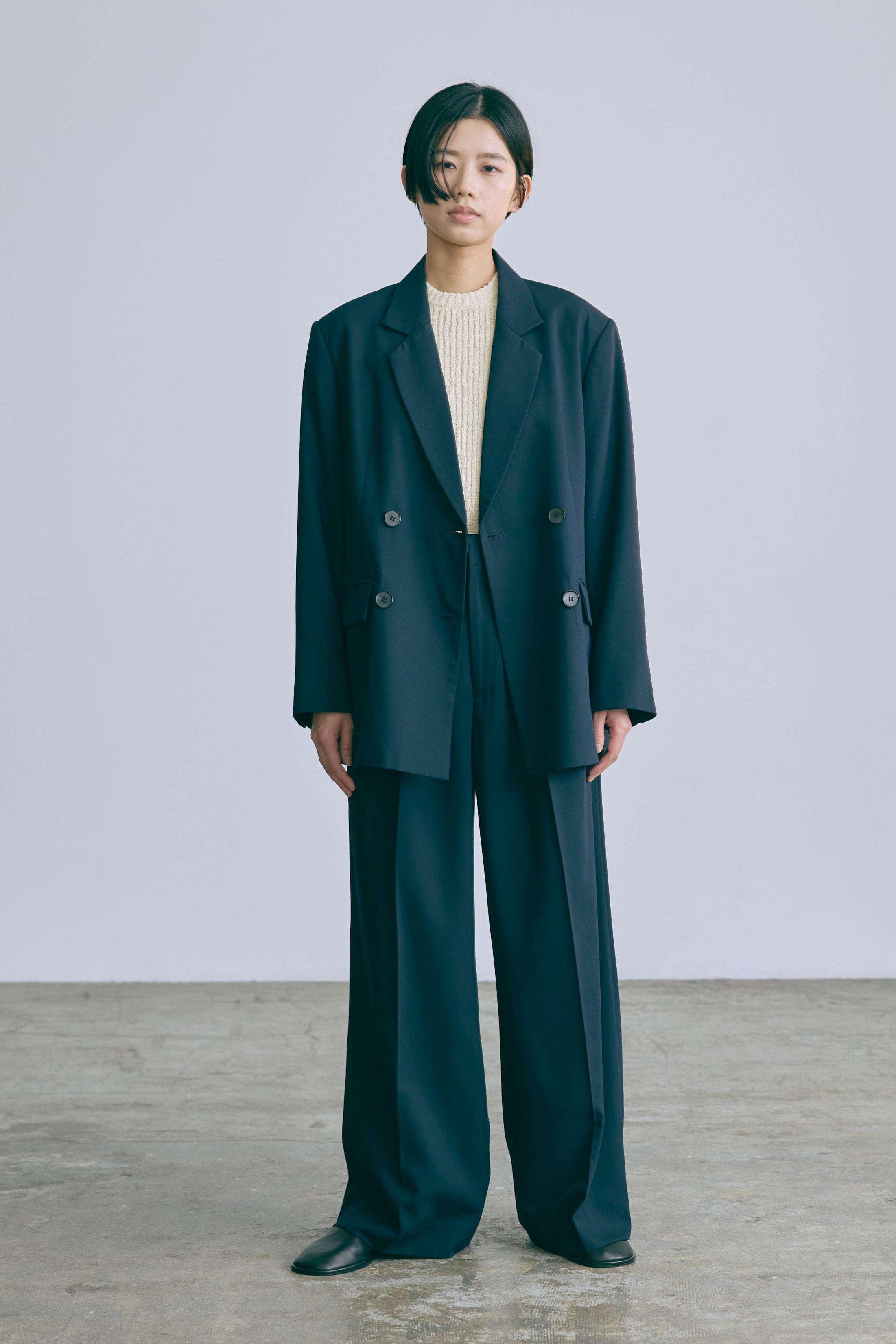 着用カラー:ネイビー 着用サイズ:1 モデル身長170cm