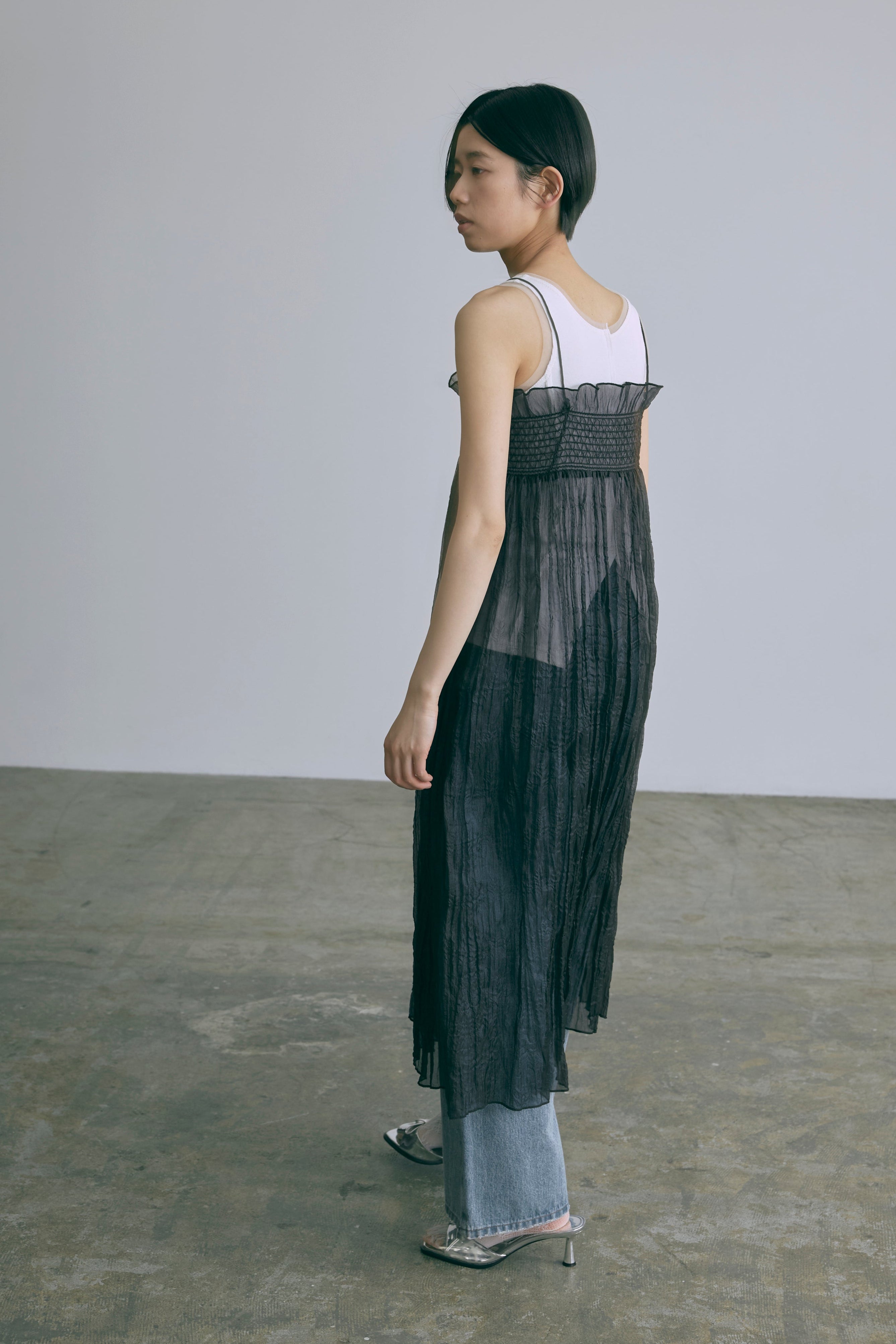 着用カラー:サックス 着用サイズ:1 モデル身長:170cm