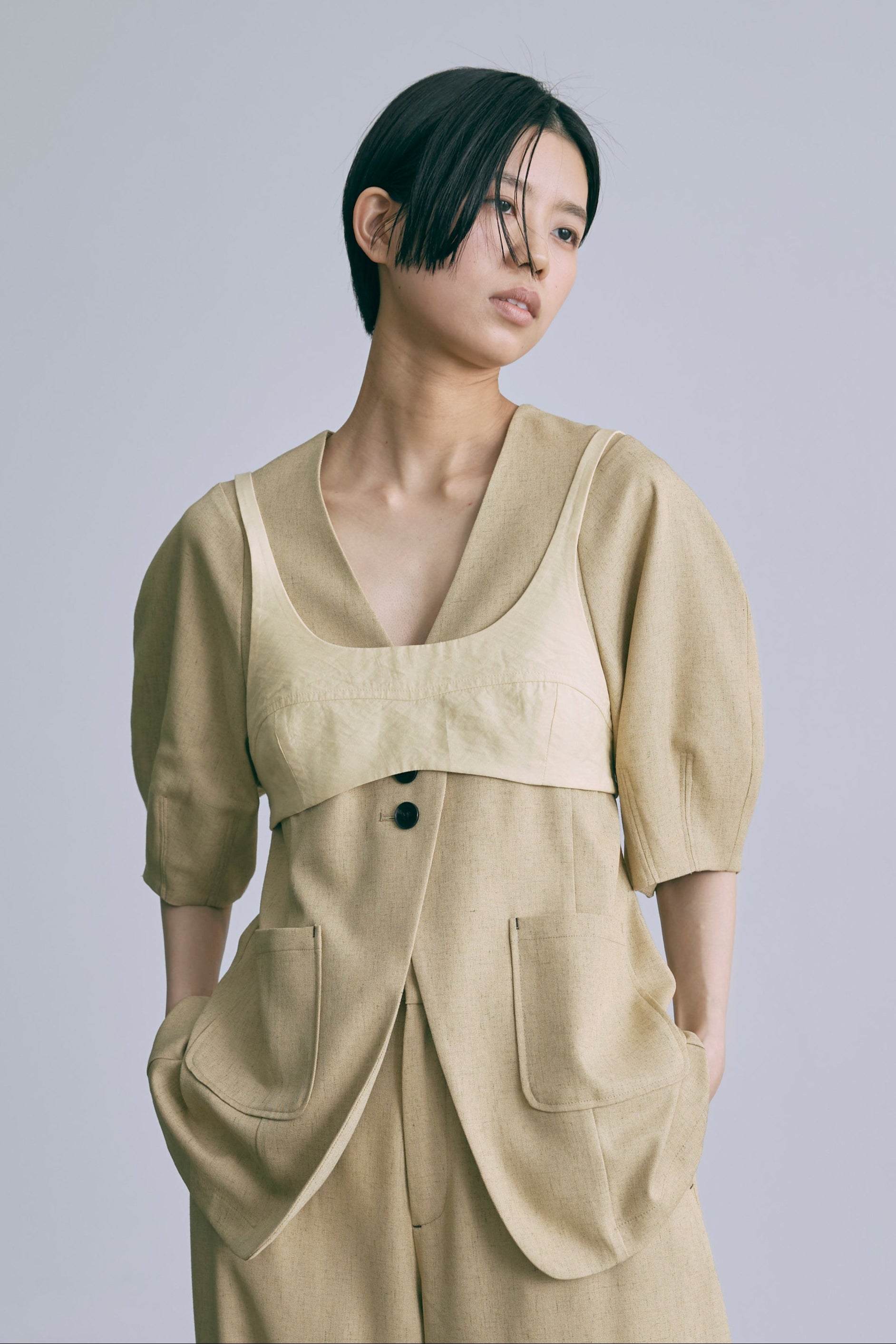 着用カラー:イエロー モデル身長:170㎝