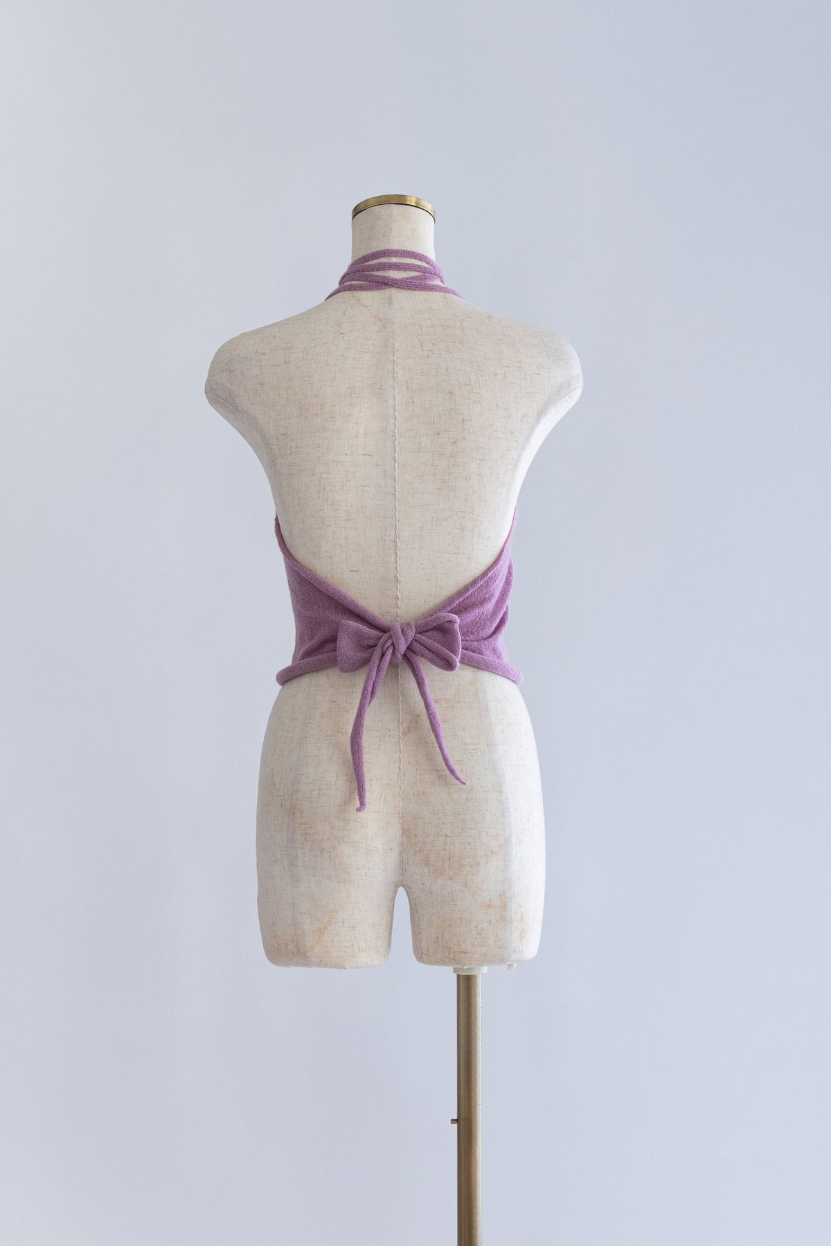 Back Ribbon Knit Cami パープル