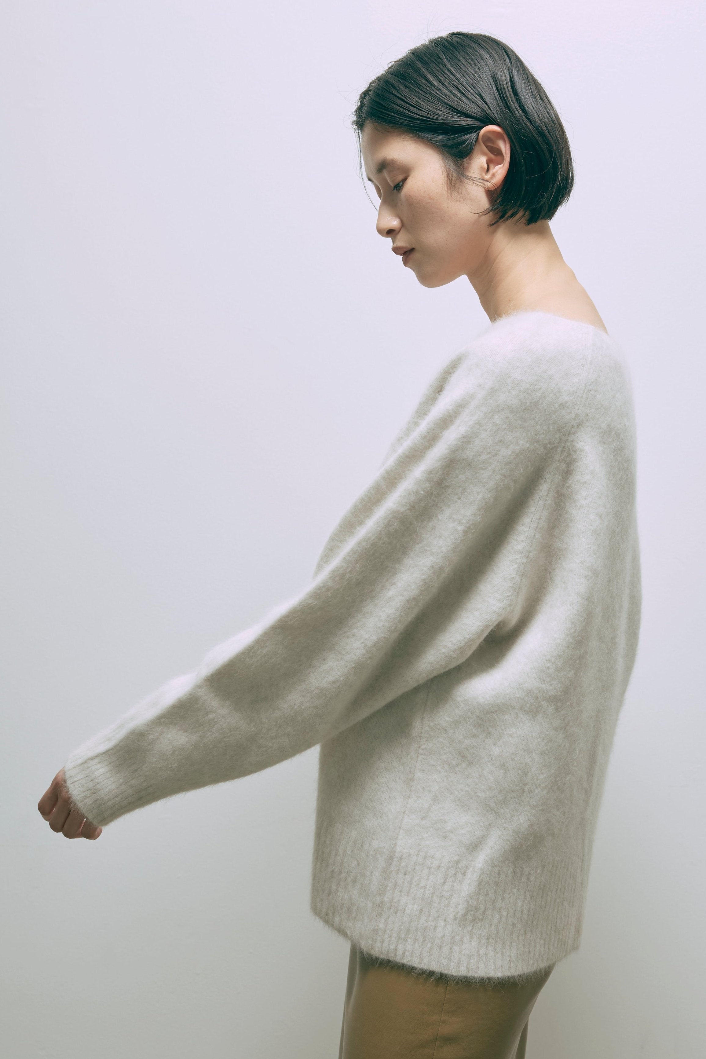 Vneck Fox Over Knit