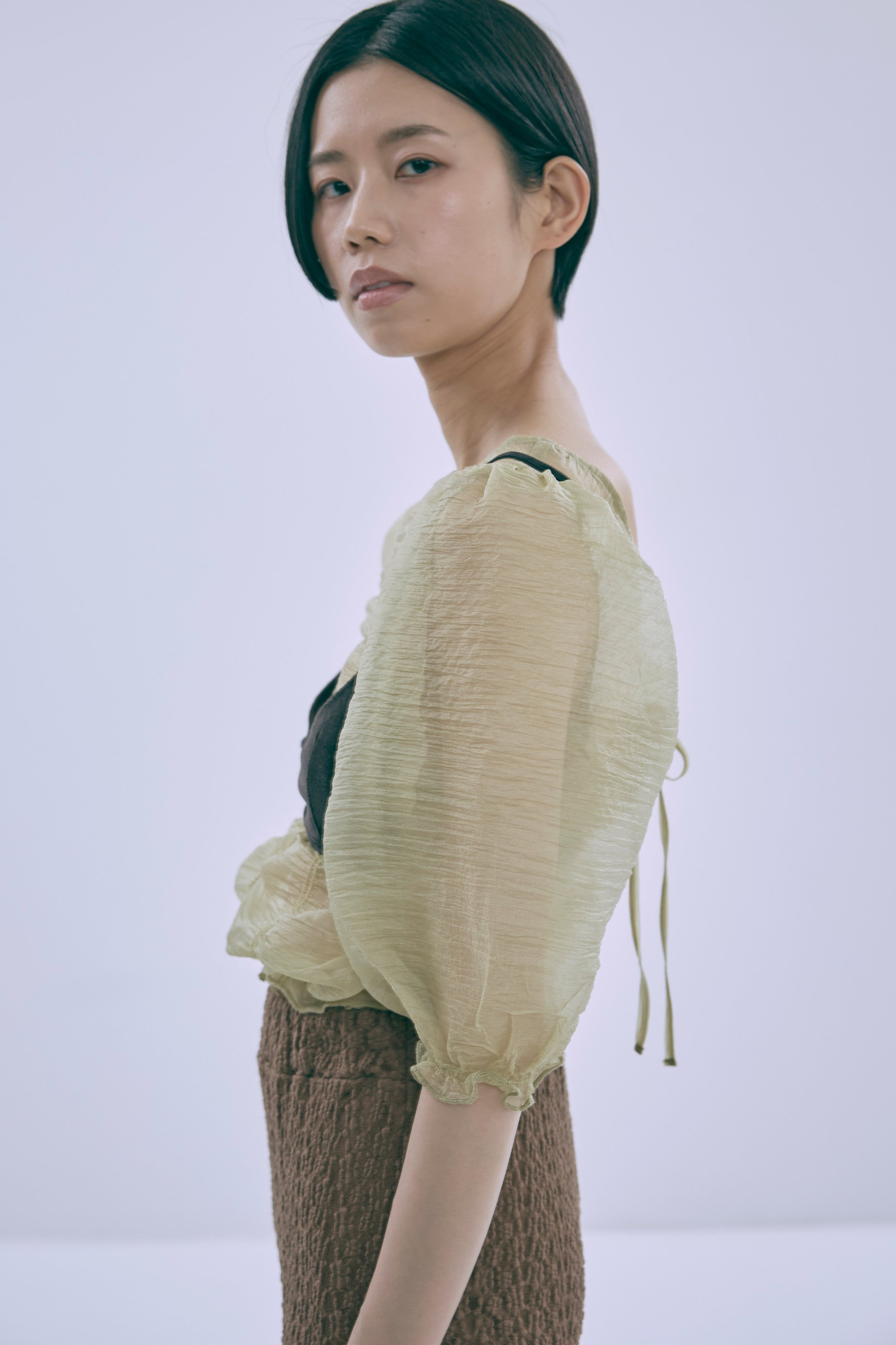 着用カラー:イエローグリーン  モデル身長:170㎝