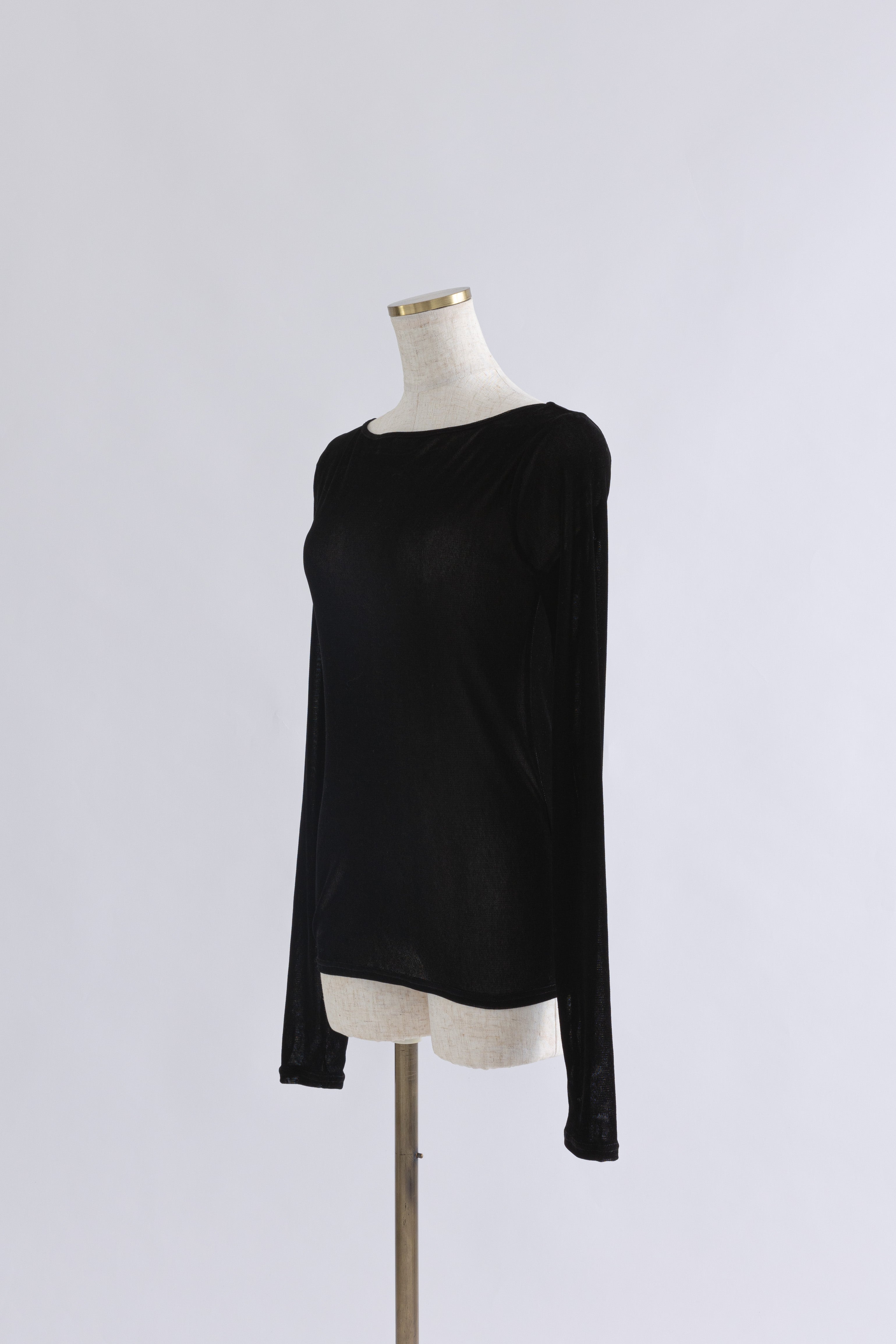 Flocked Tulle Back Open Top