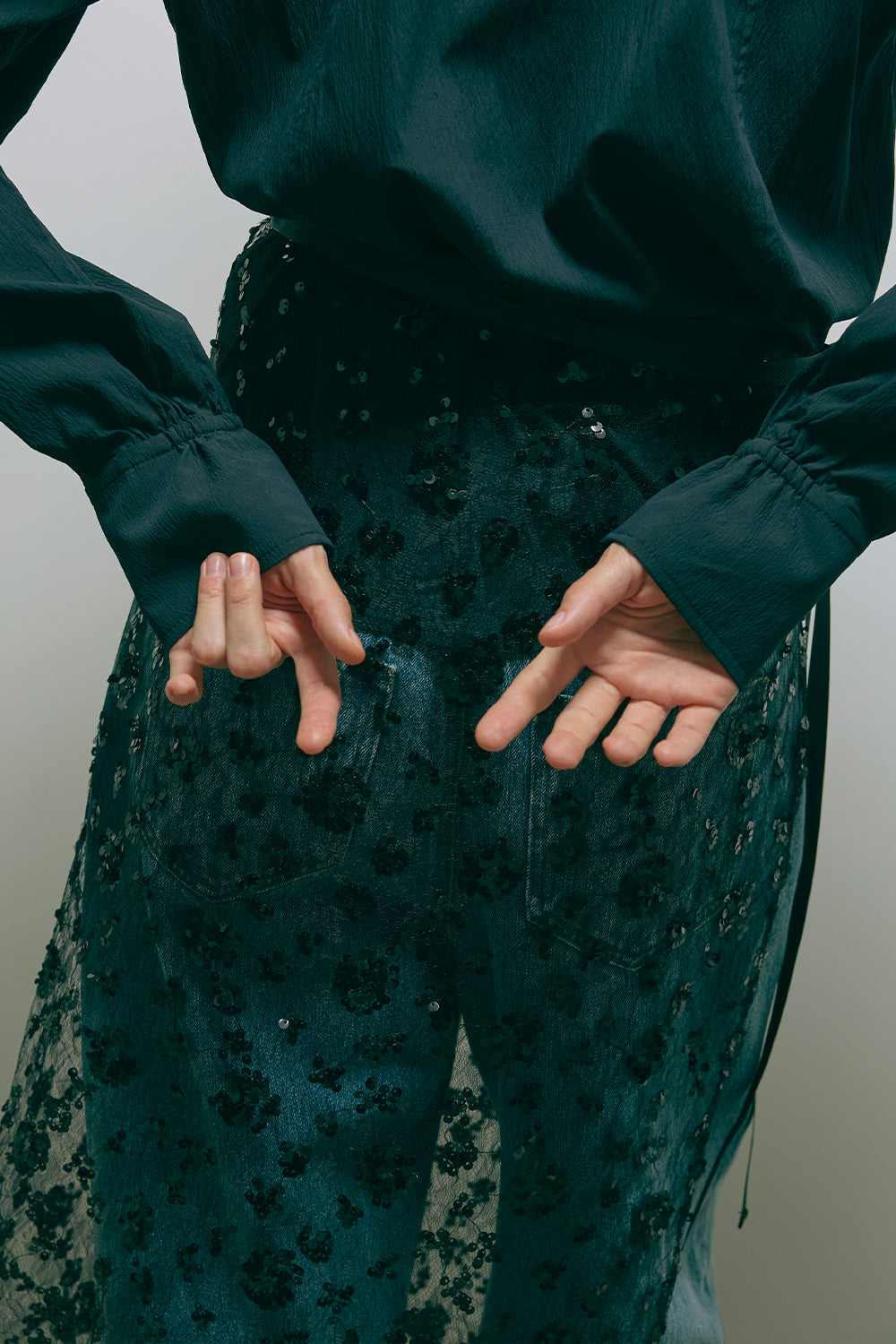 Sequin Layered Skirt