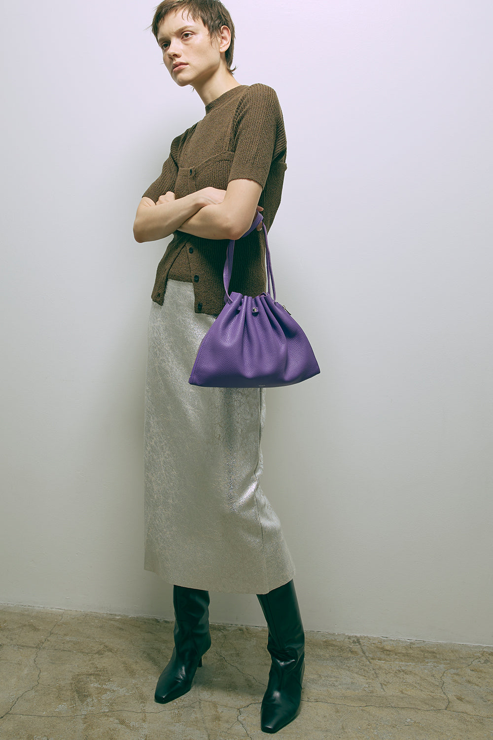 Lether Gather Bag