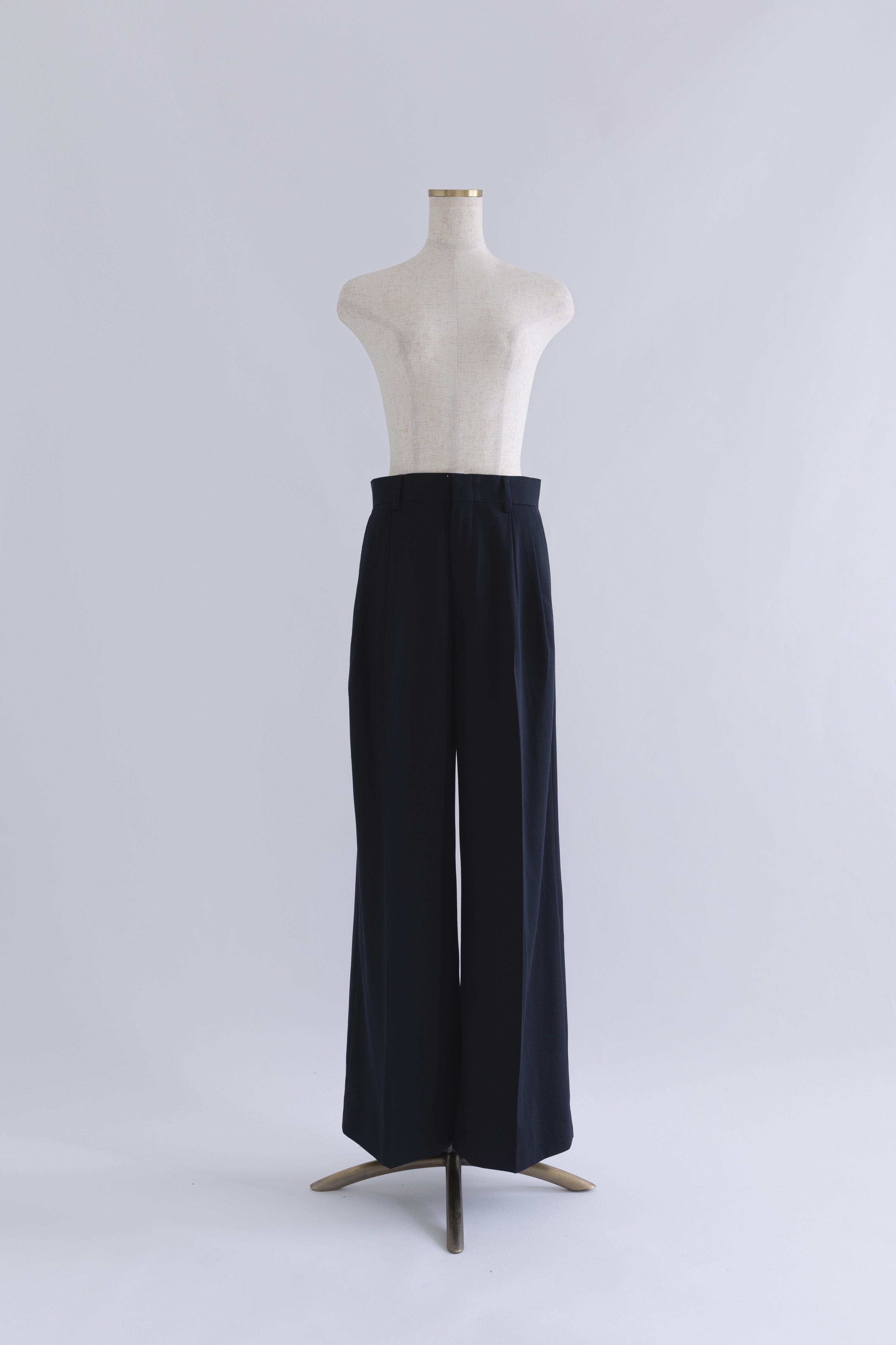 【Set Up】Semi-Wide Trousers ネイビー