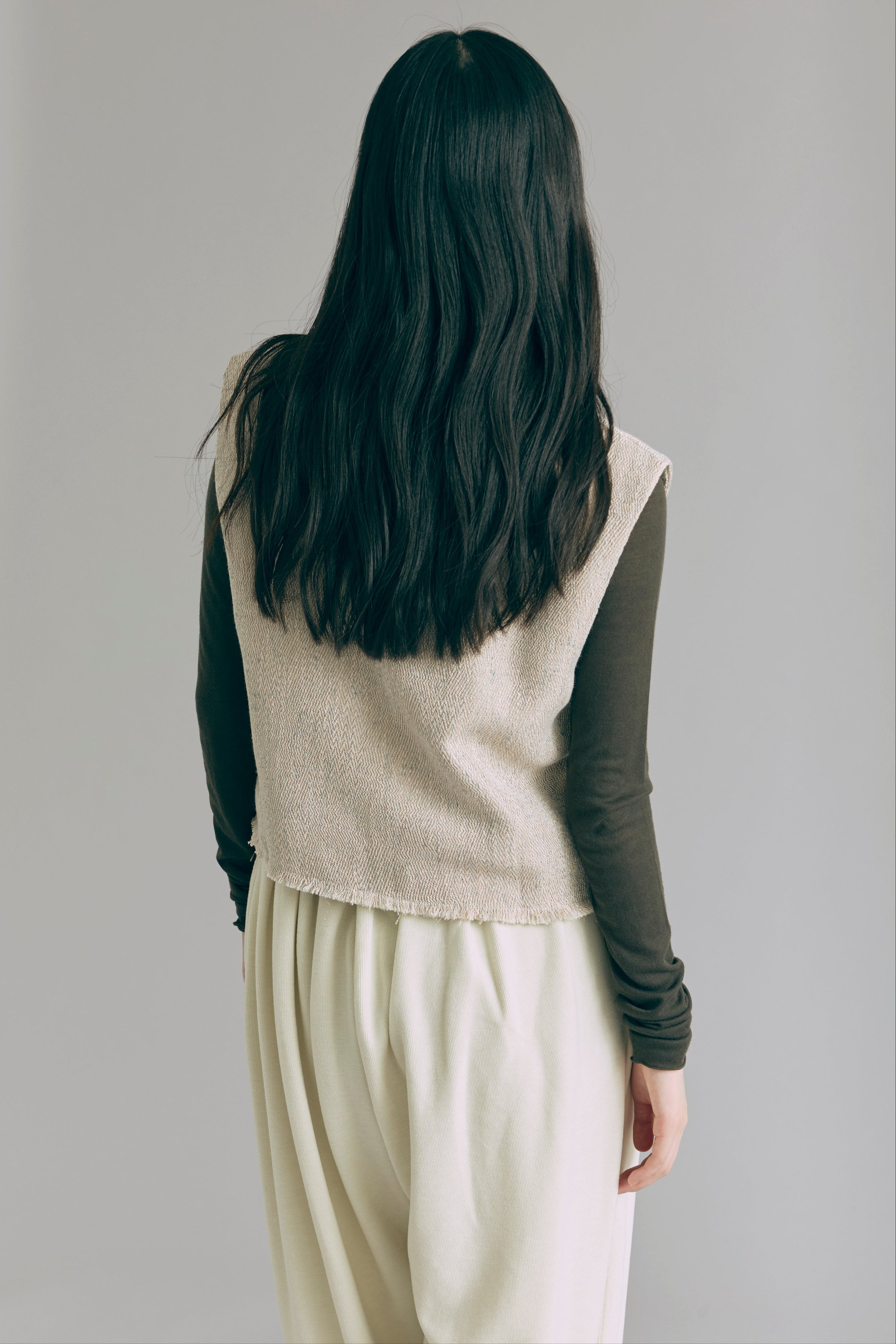 Cropped Tweed Gilet