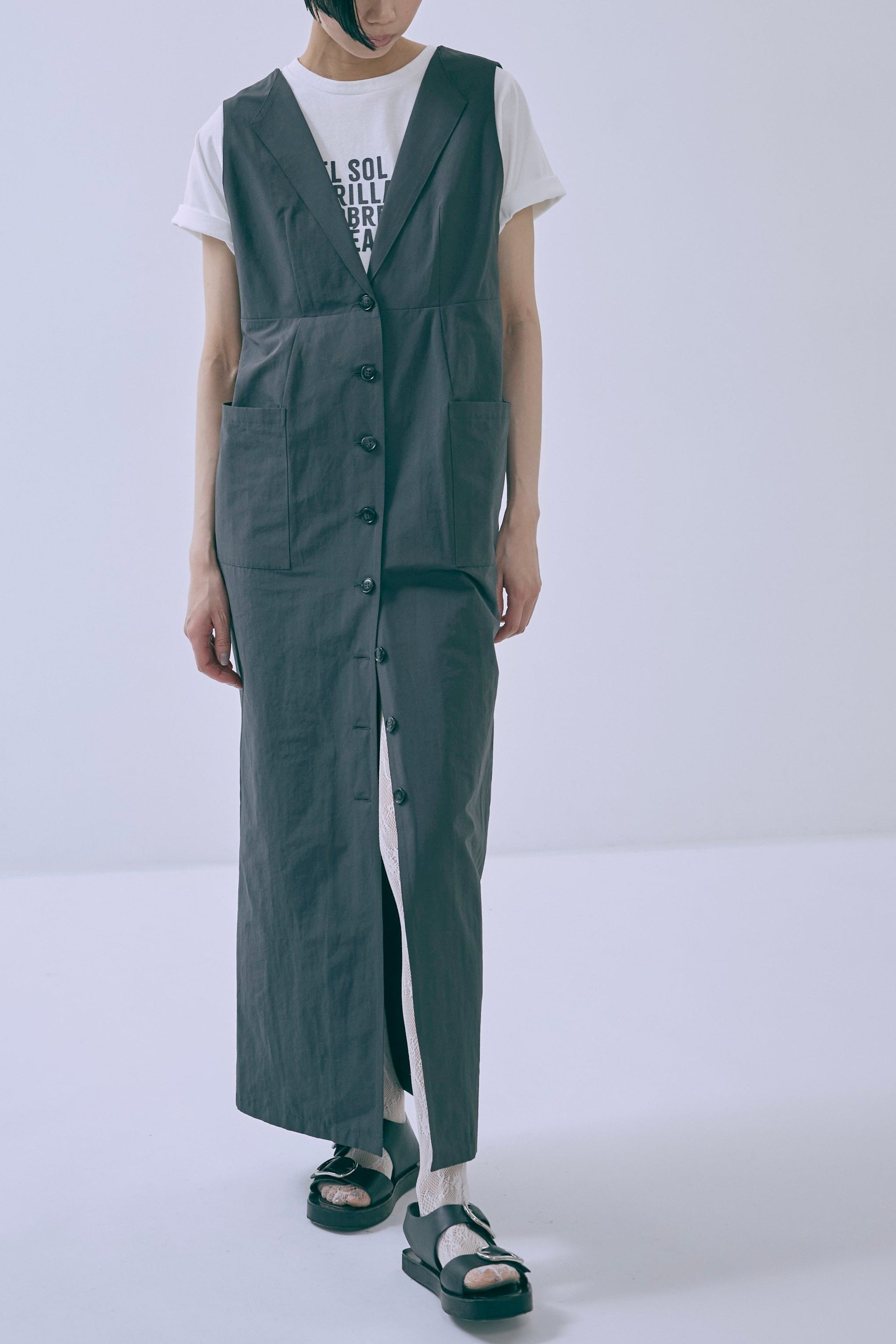 Bareback Tailored Dress ブラック model:170cm