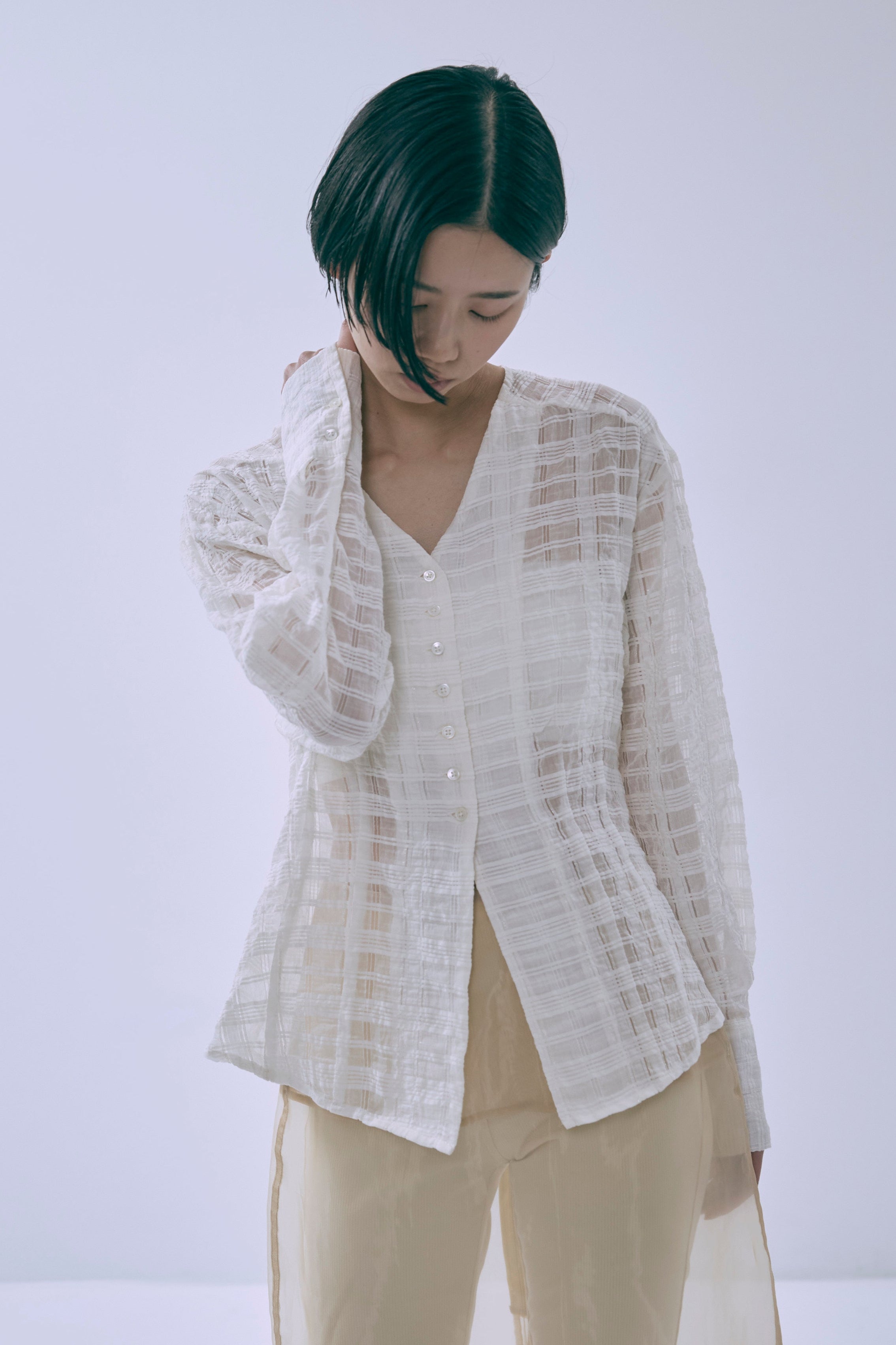 着用カラー:オフホワイト モデル身長:170㎝