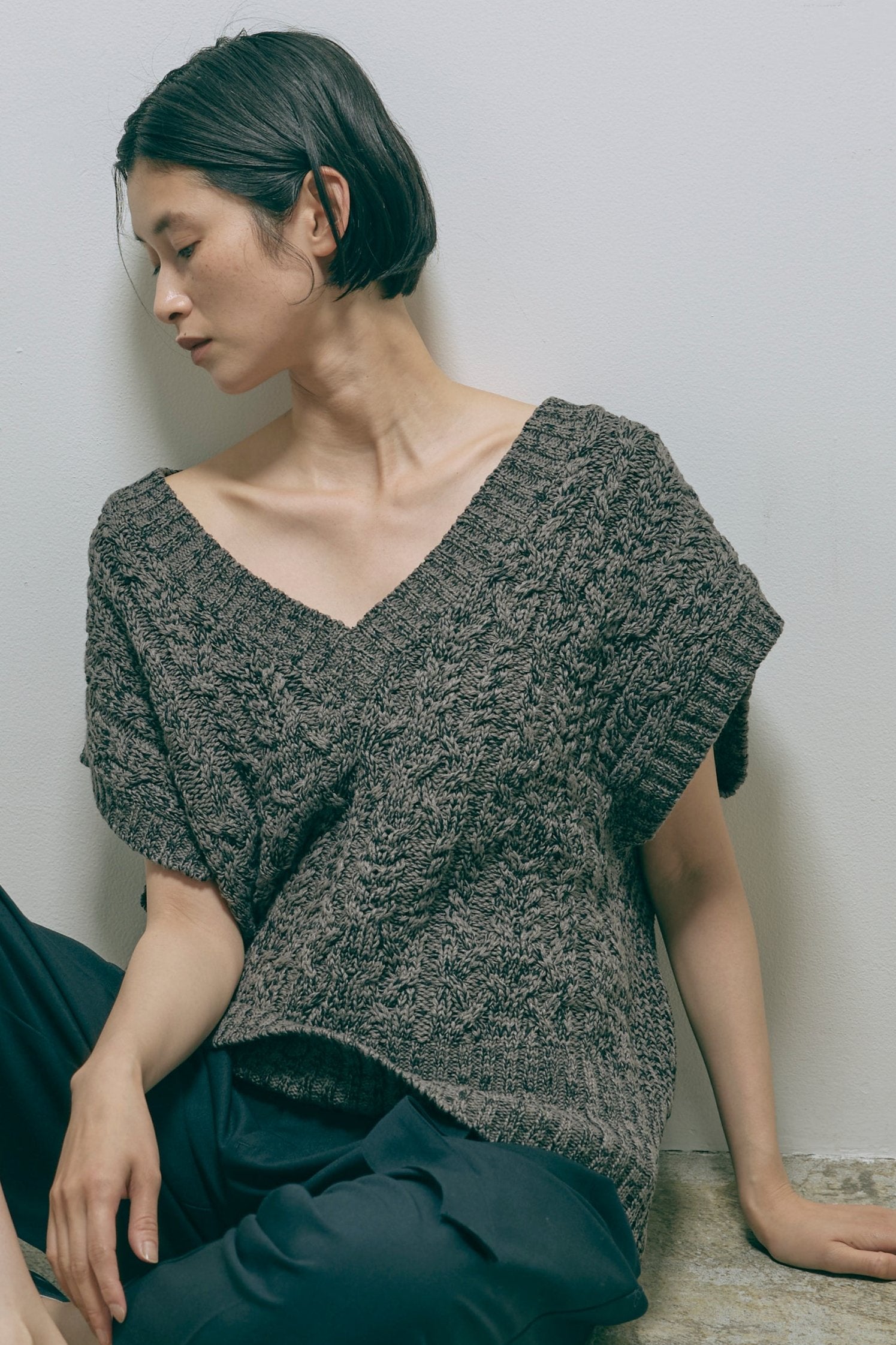 着用カラー杢グレー モデル身長:170cm