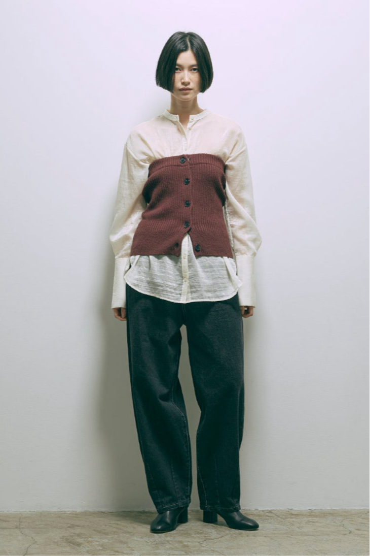 Long Cuff Sheer Blouse