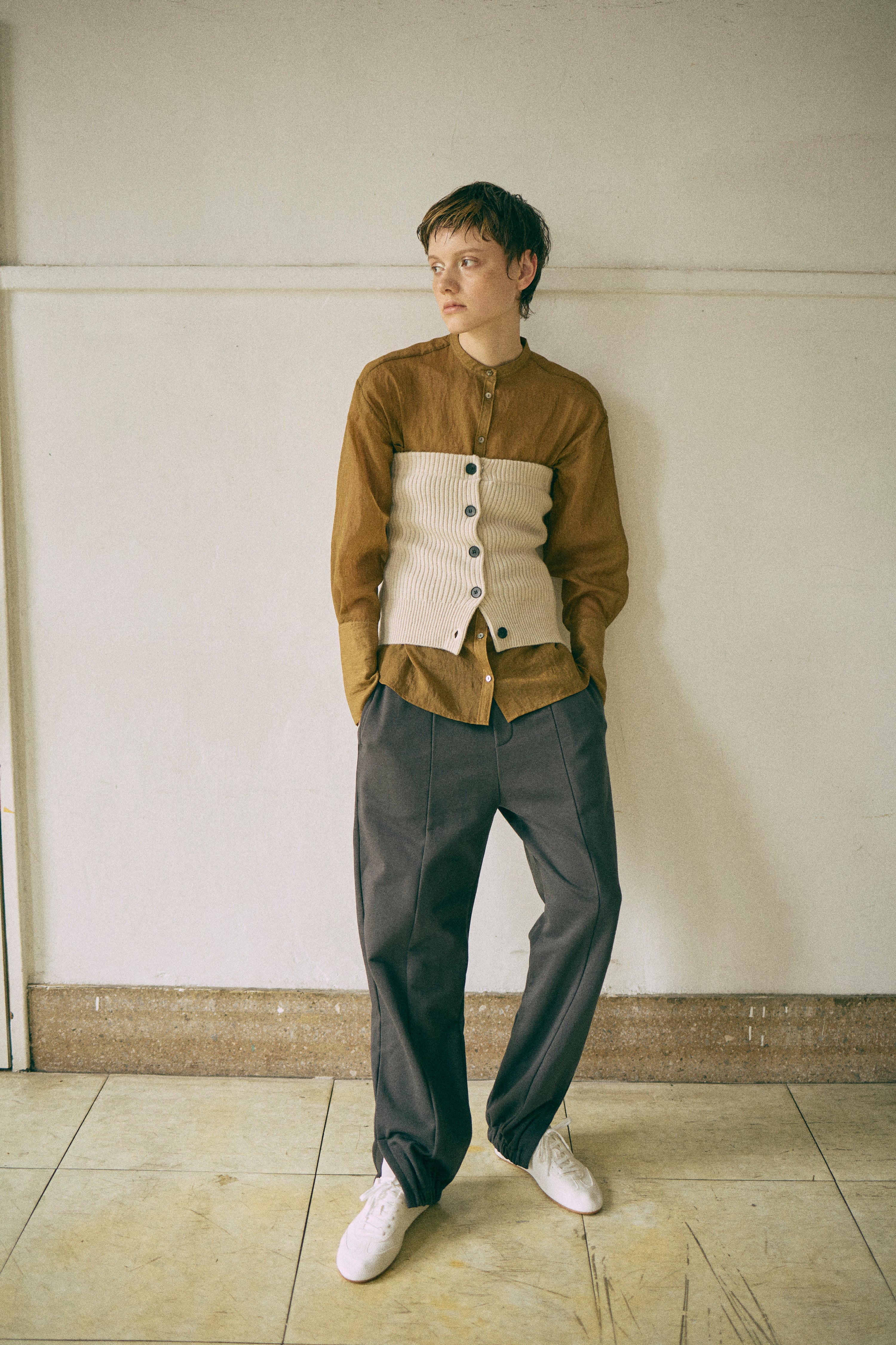 着用カラー:オリーブ モデル身長:178cm