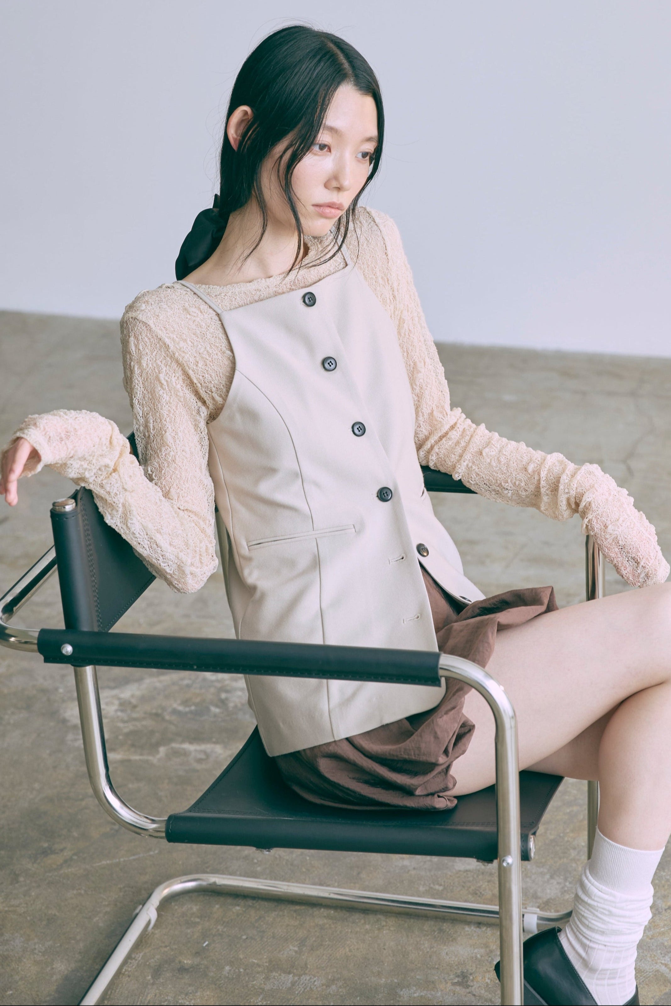 着用カラー:グレージュ モデル身長:174㎝