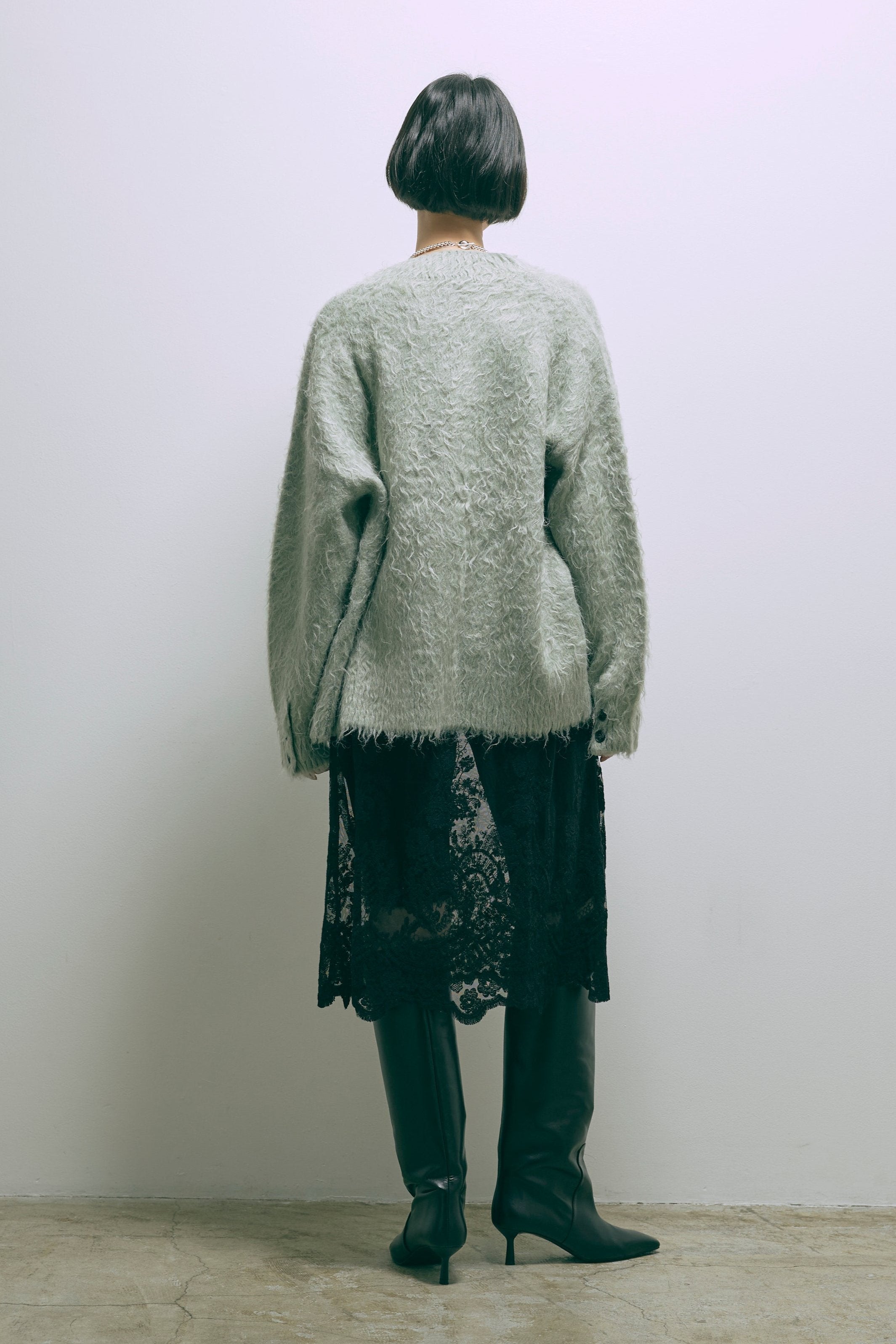 Brashed Shaggy Cardigan