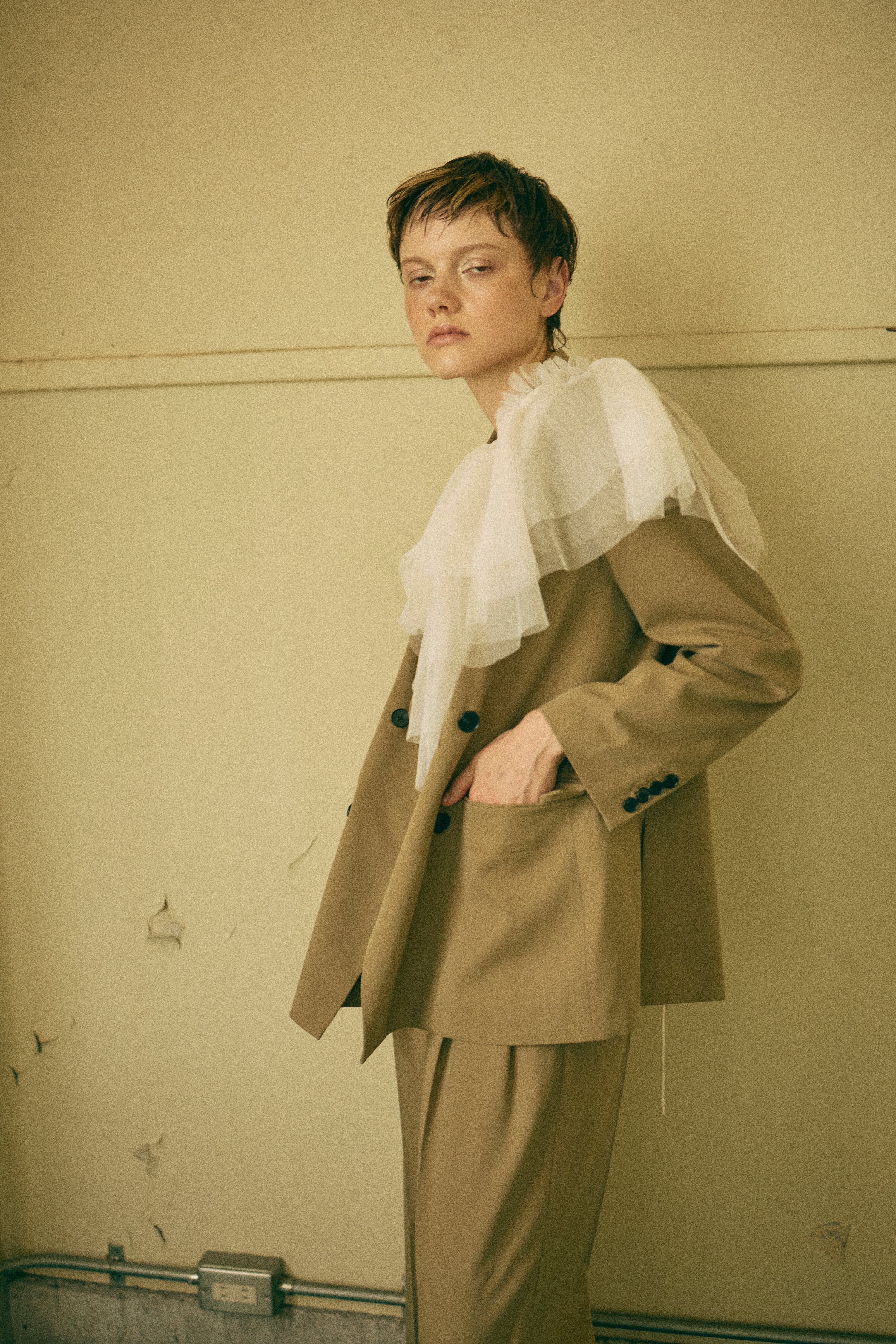 着用カラー:アイボリー モデル身長:178cm