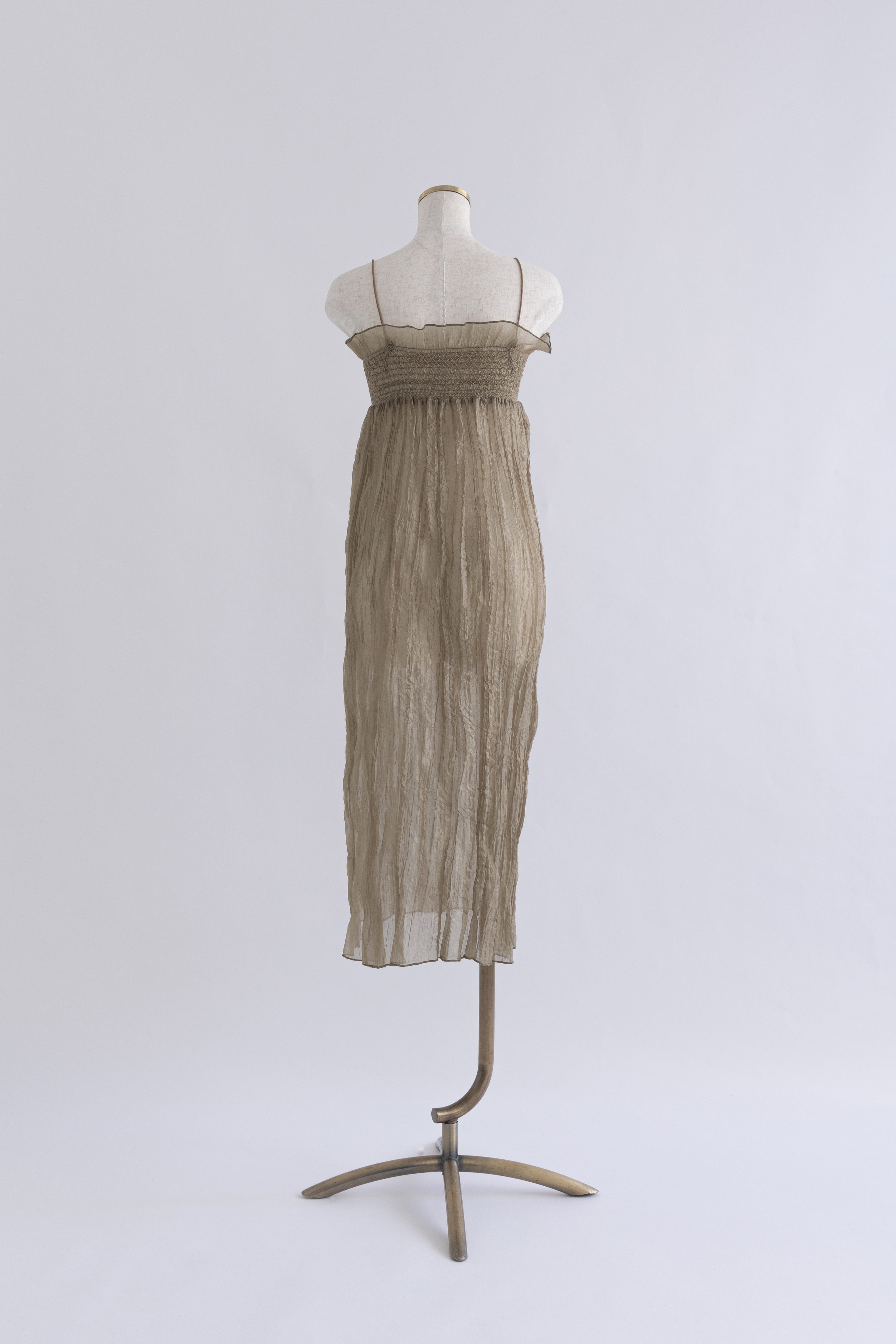 2Way Sheer Crinkled Skirt Dress