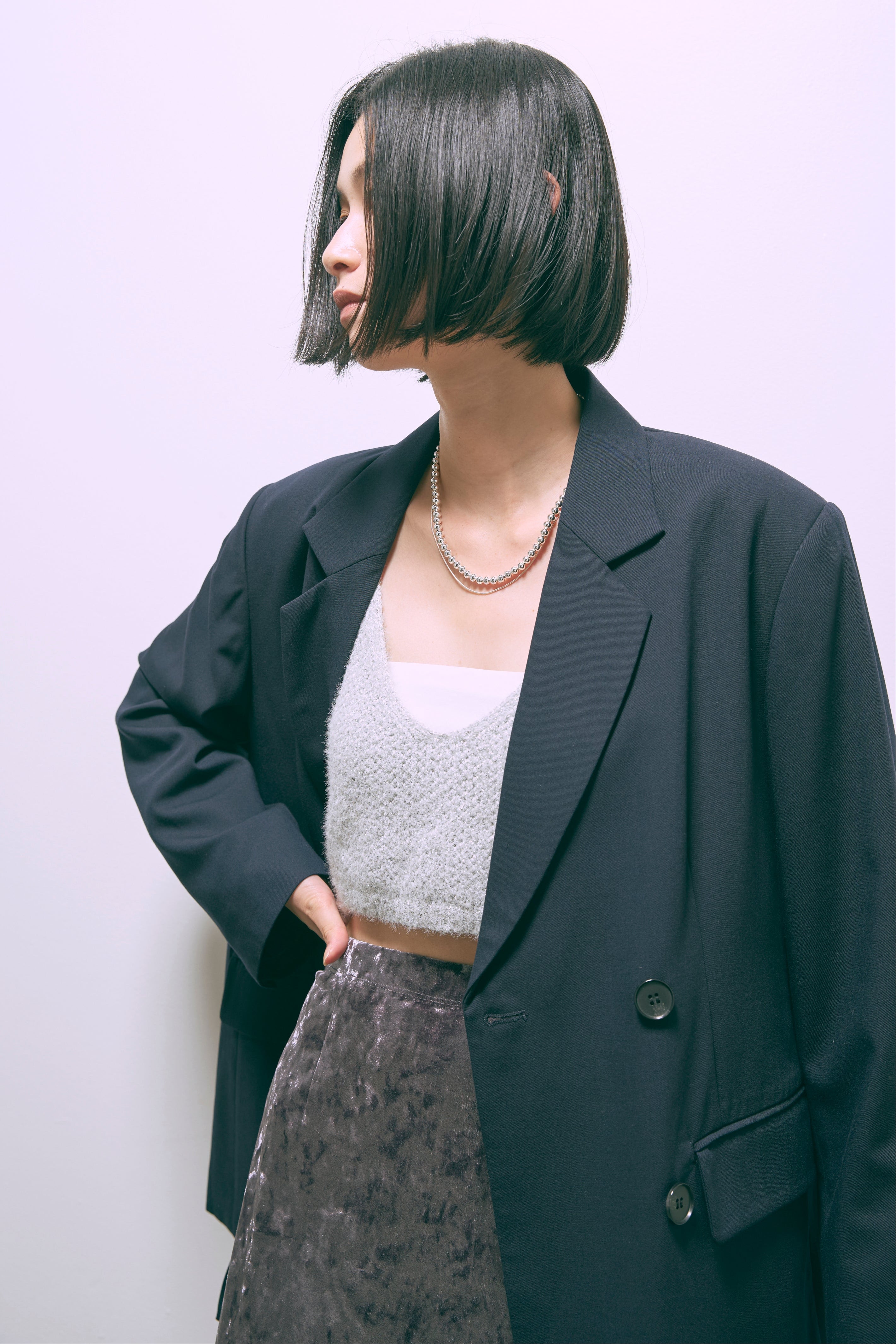 着用カラー:ネイビー 着用サイズ:1 モデル身長:170cm