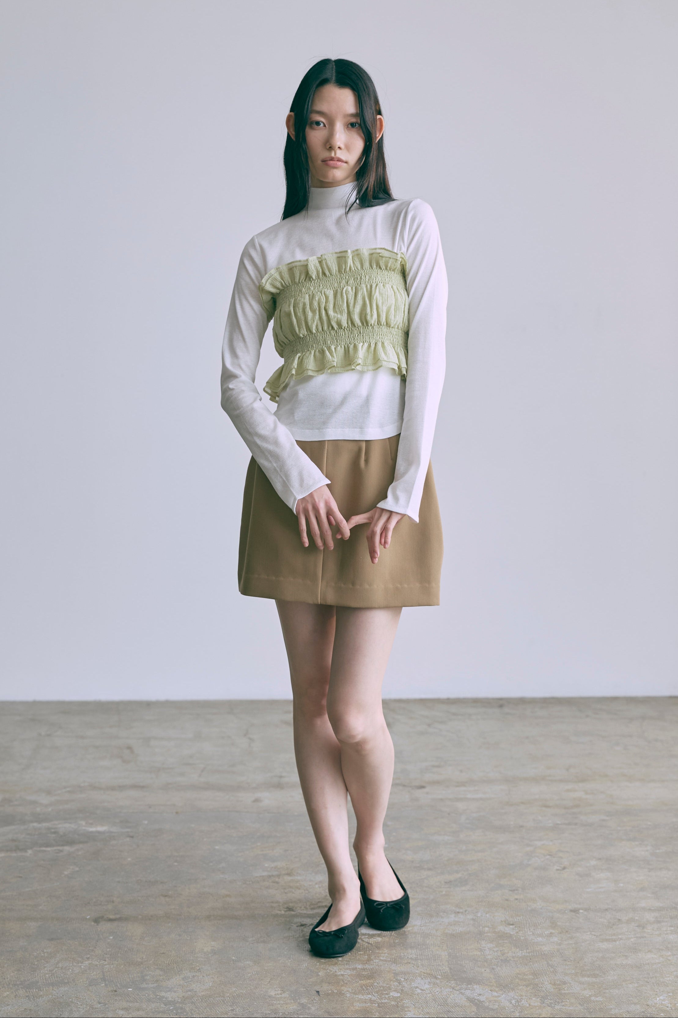 着用カラー:イエローグリーン モデル身長:174cm