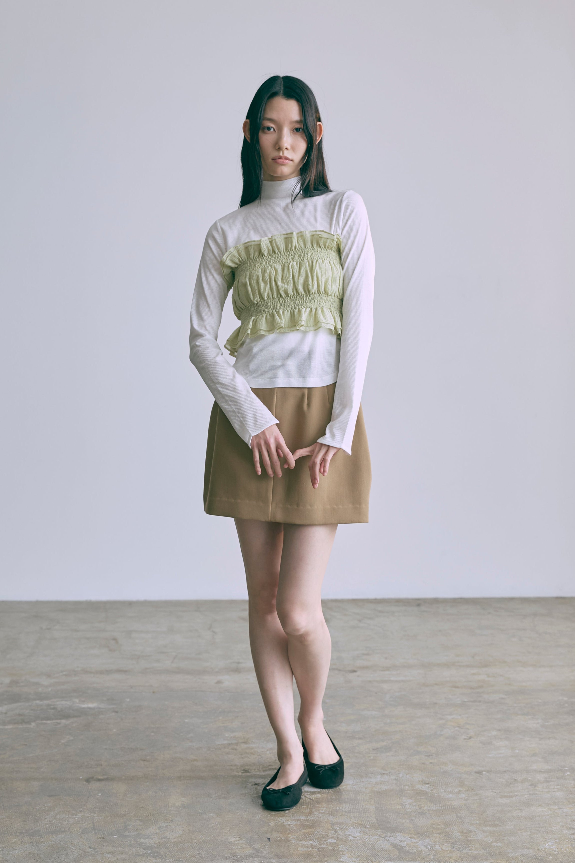 着用カラー:アイボリー モデル身長:174㎝