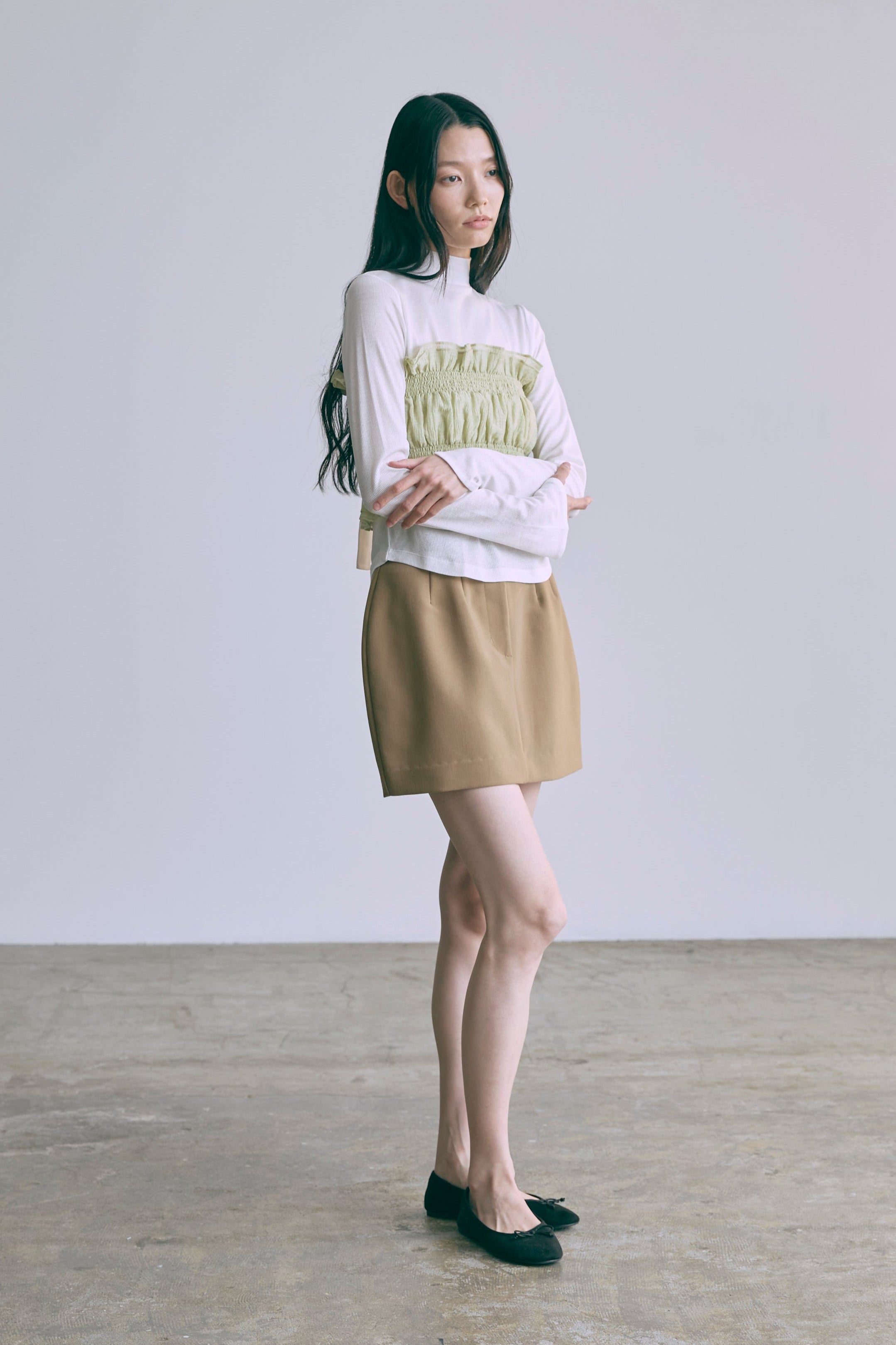 着用カラー:ベージュ モデル身長:174cm