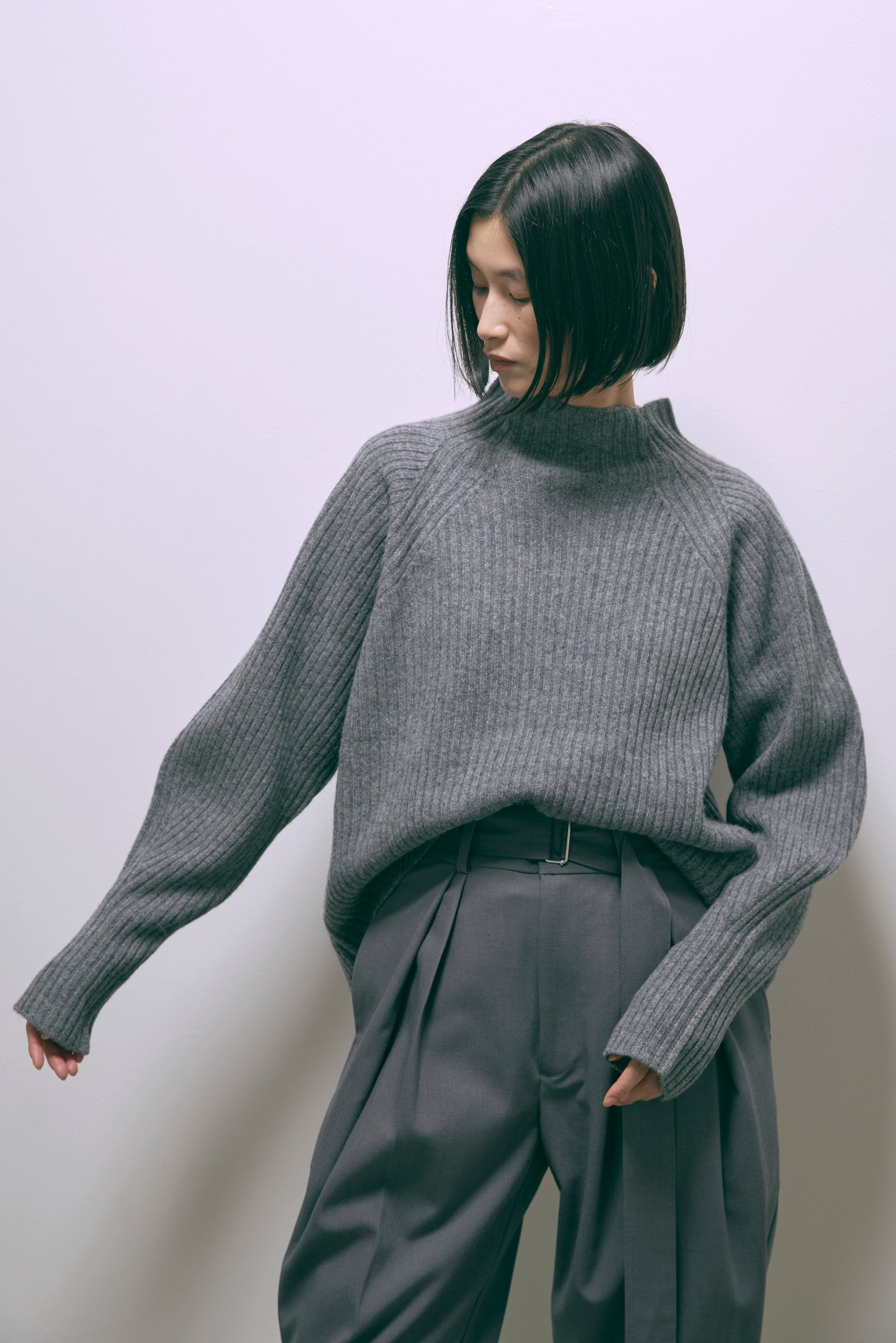 着用カラー:杢グレー モデル身長:170cm