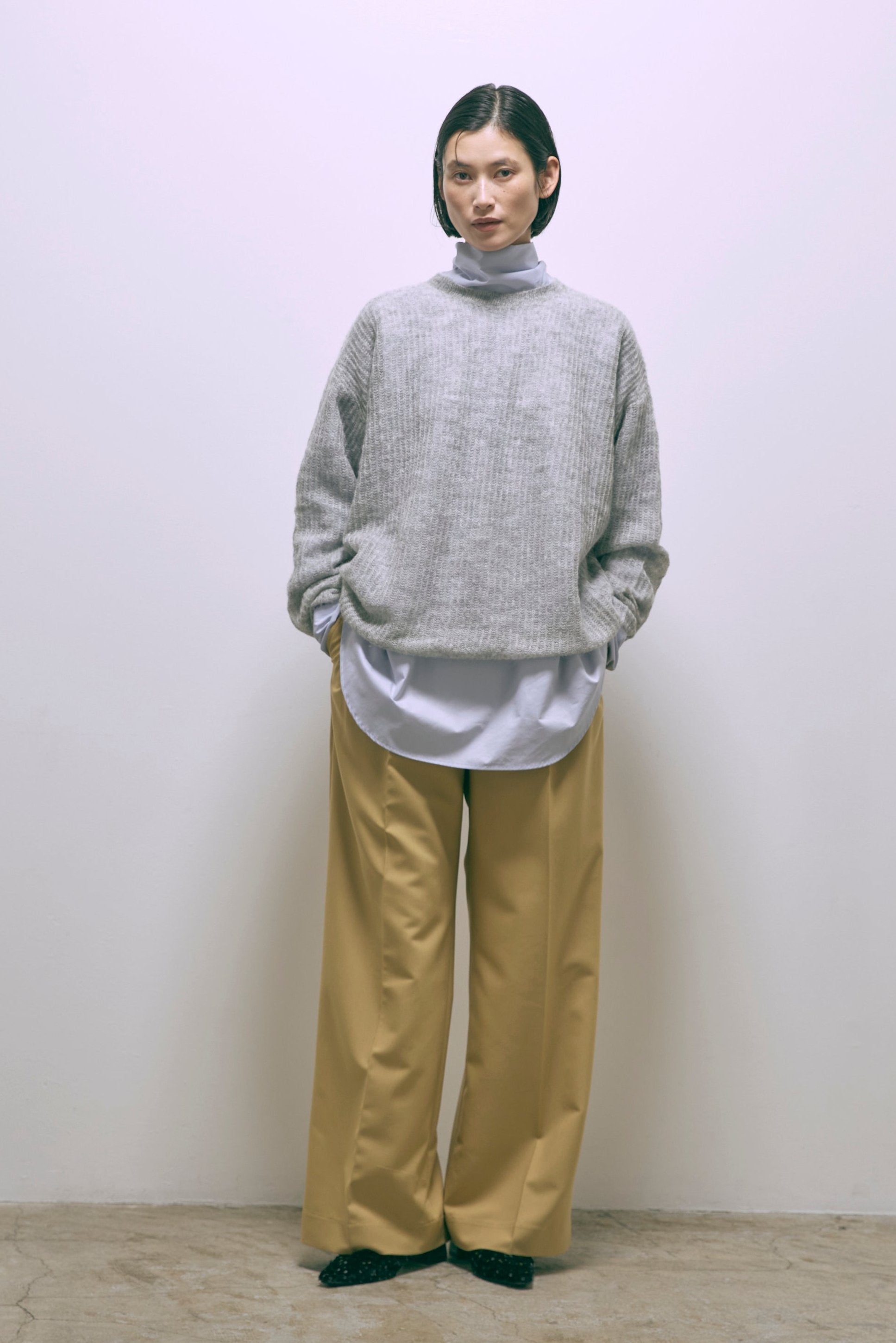 着用カラー:杢グレー モデル身長:170cm