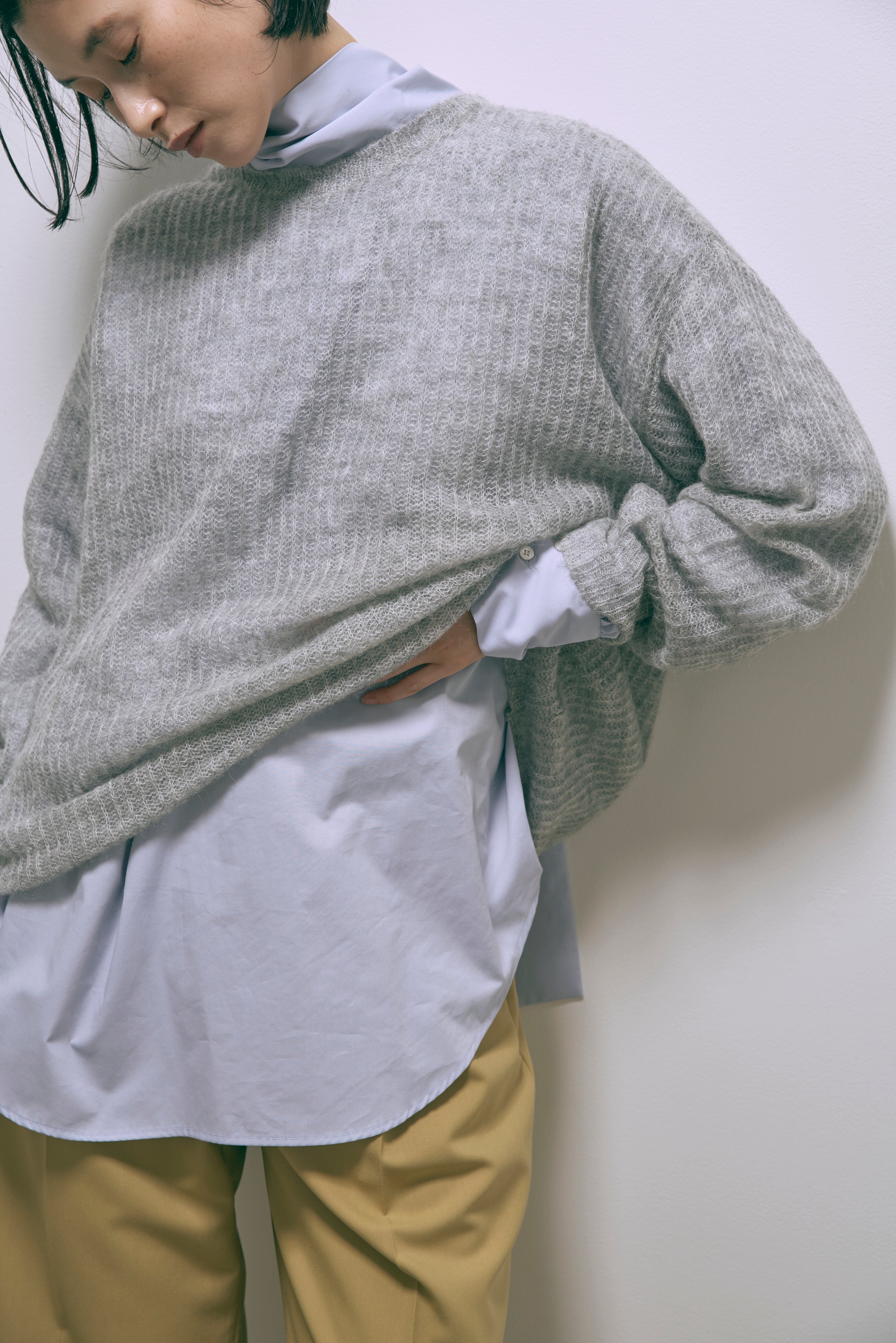 着用カラー:杢グレー モデル身長:170cm