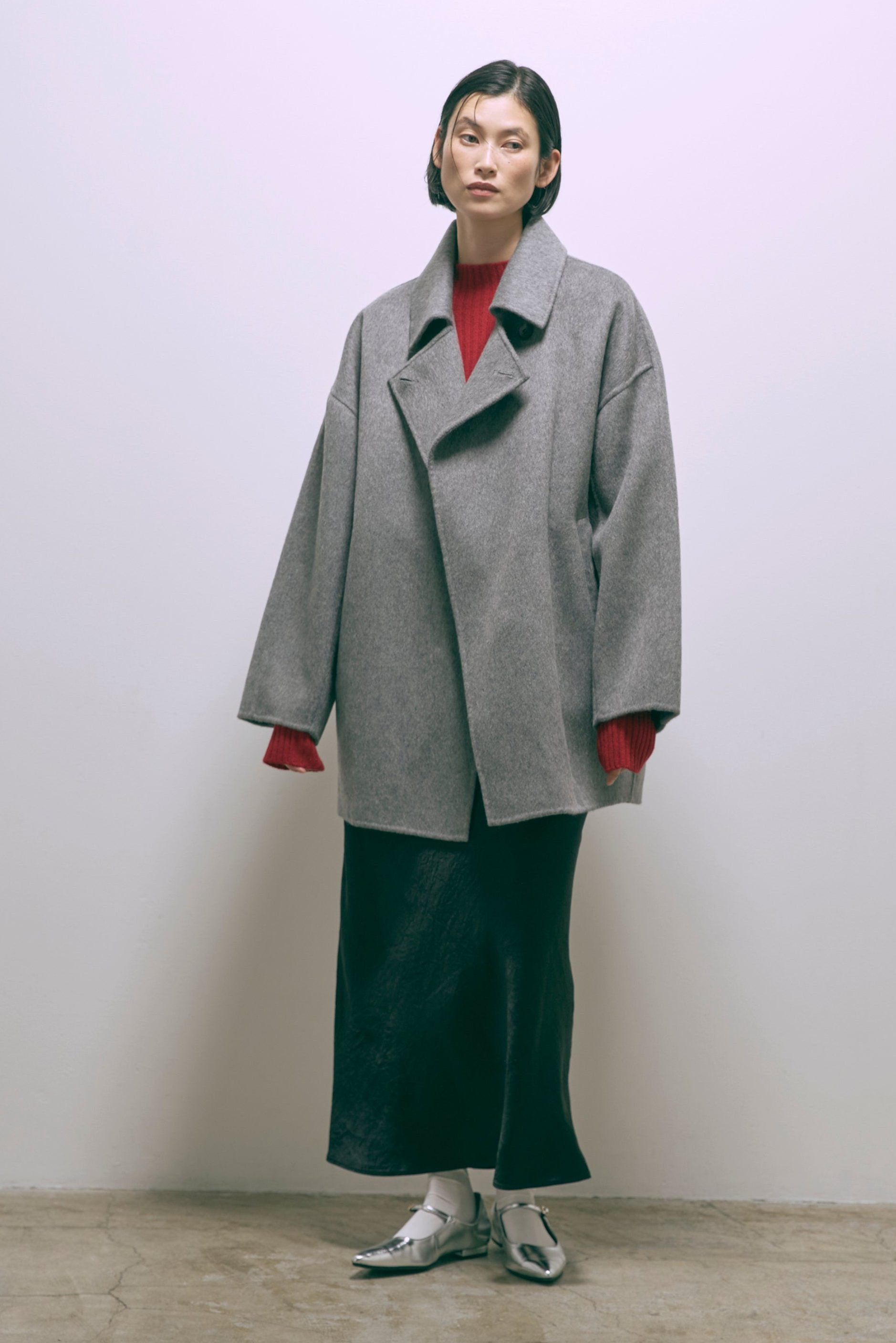 着用カラー:杢グレー モデル身長:170cm