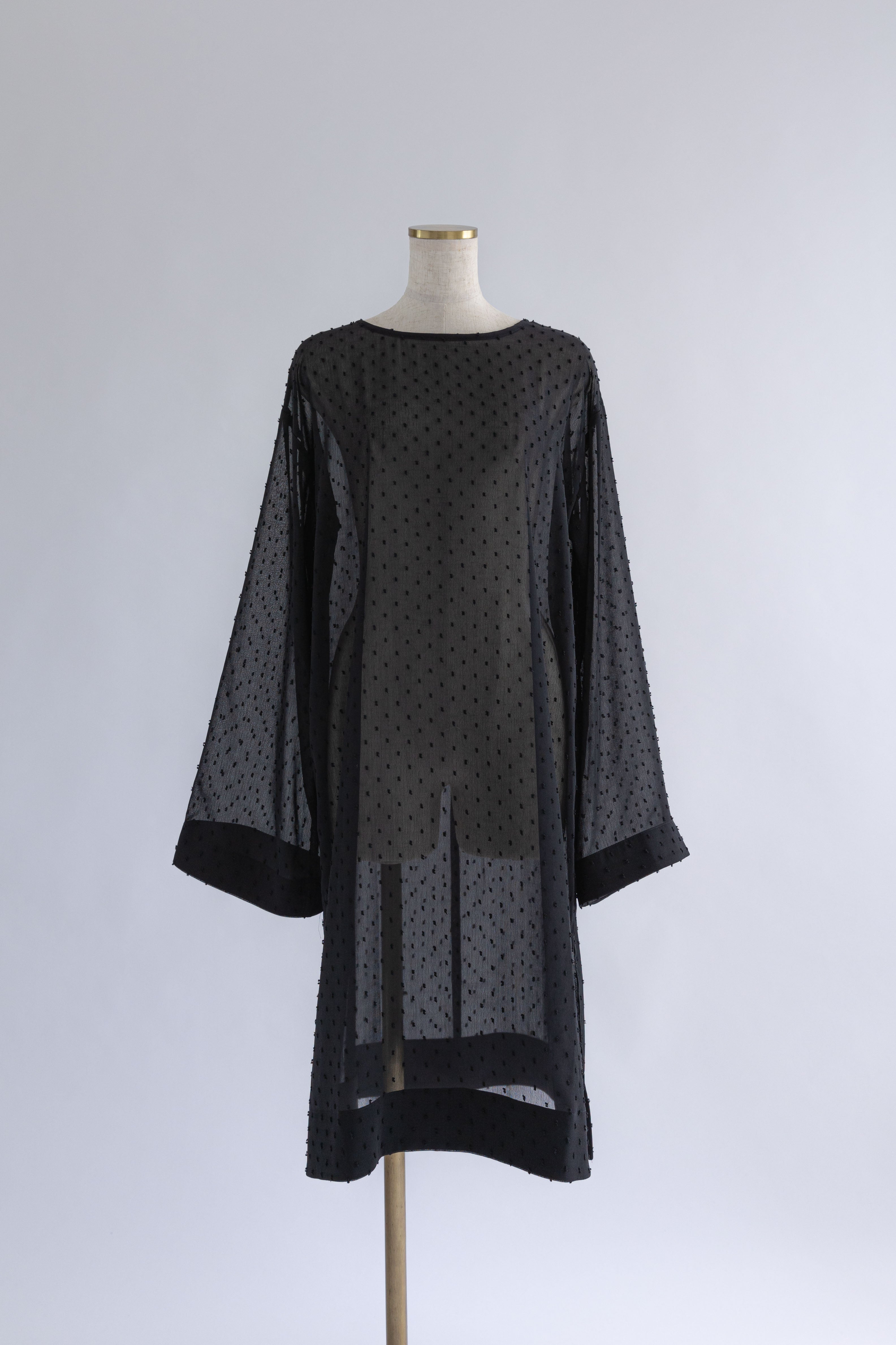 Sheer Dot Tunic ブラック