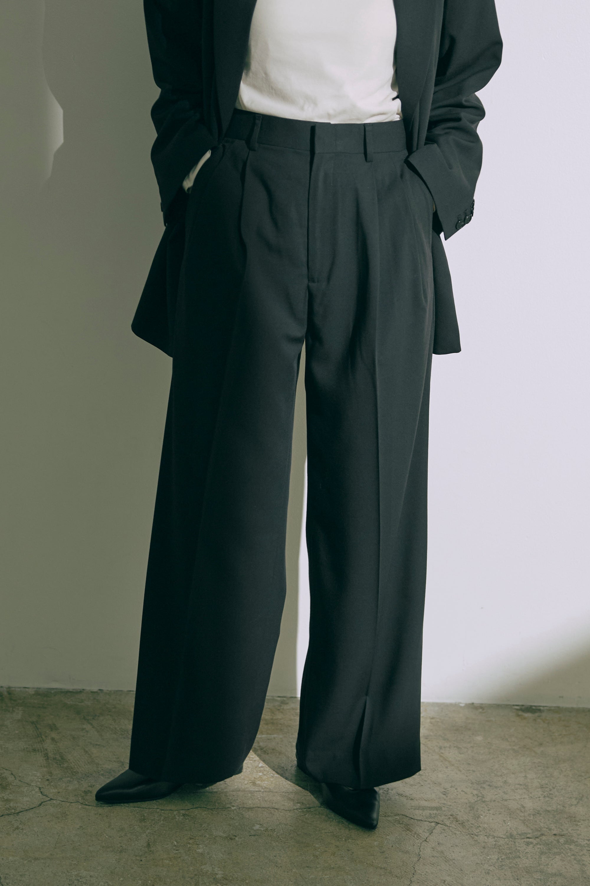 【Set Up】Semi-Wide Trousers ブラック size:1 model:170cm ANDO
