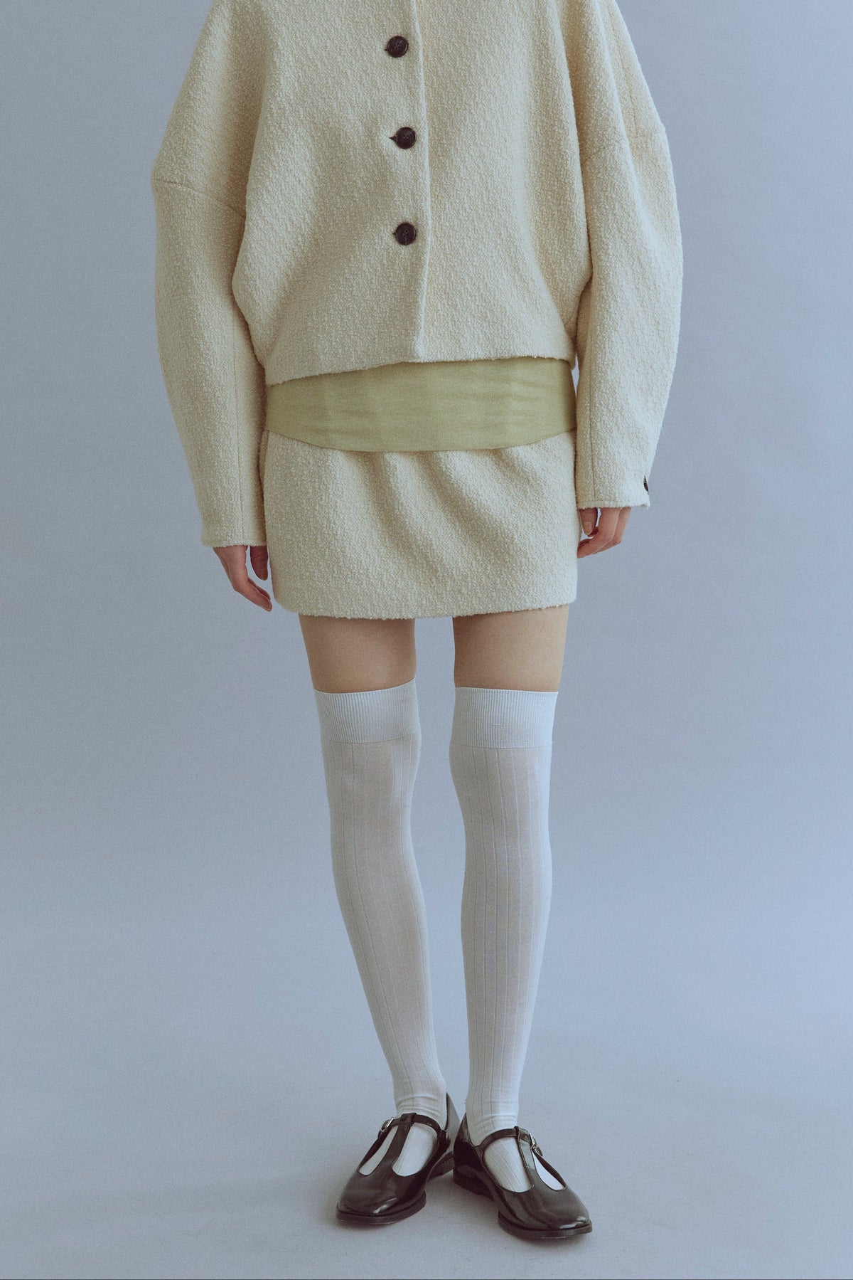 【Set Up】Boucle Cocoon Skirt アイボリー size:F model:170cm chii