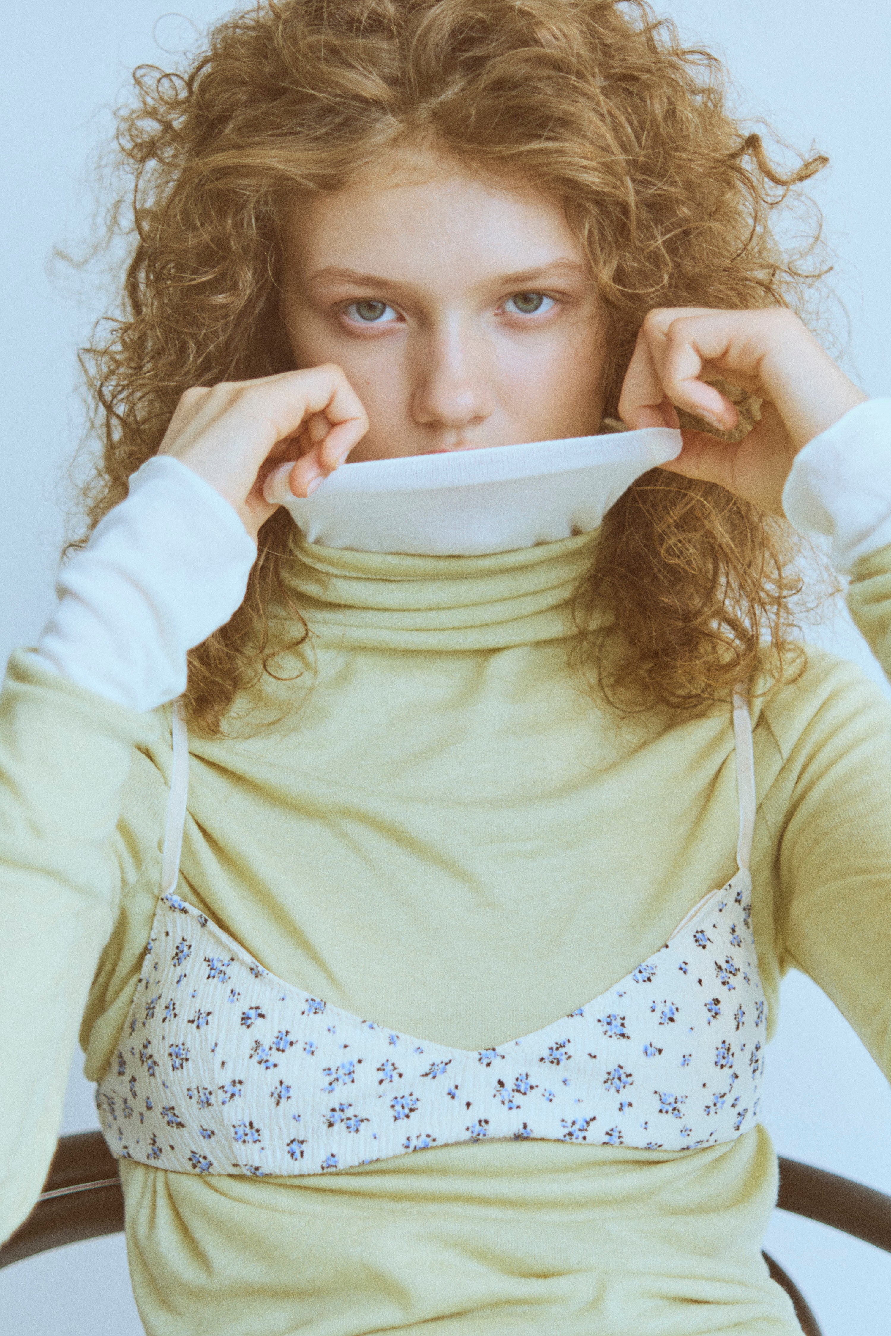 着用カラー:アイボリー モデル身長:176㎝