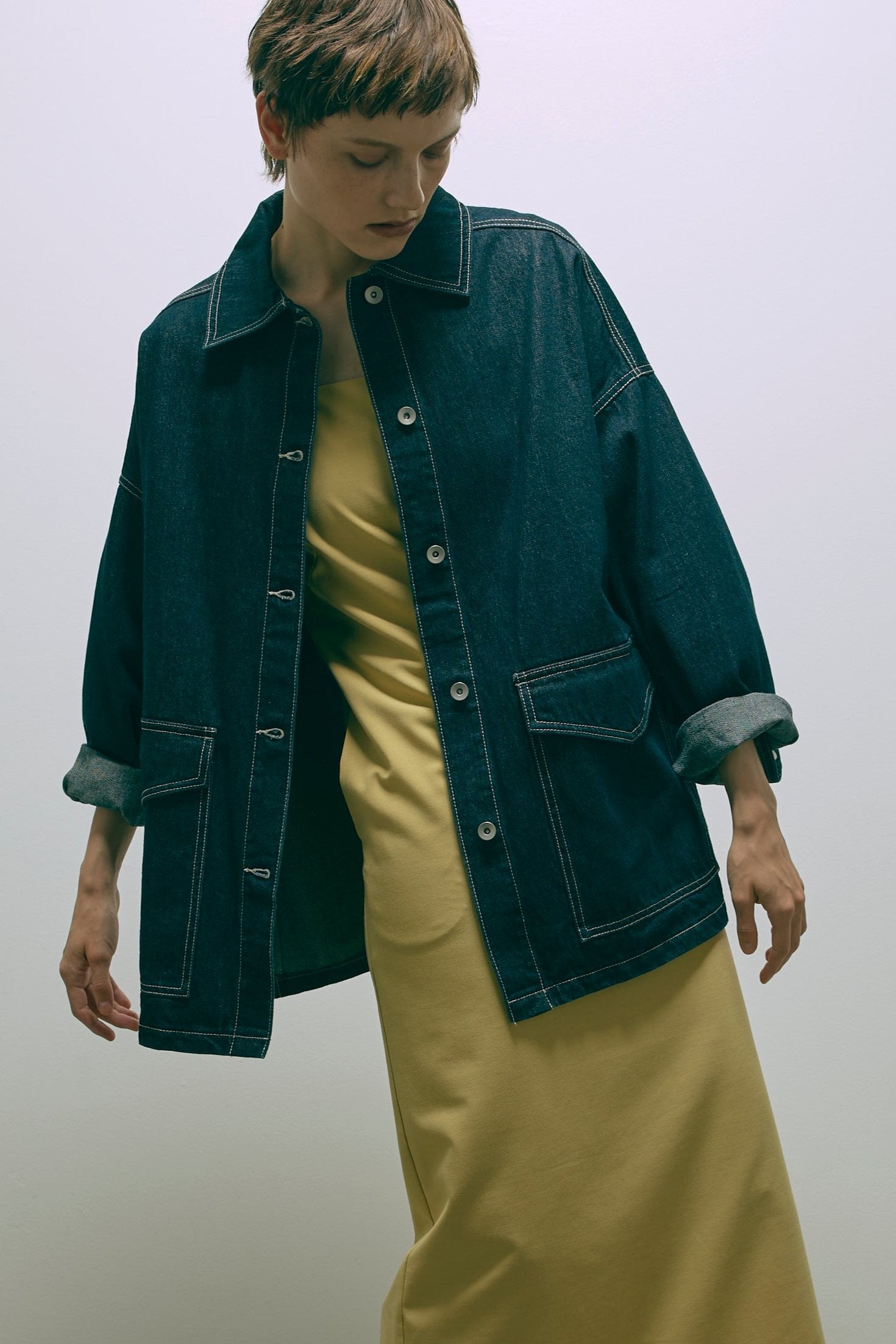 着用カラー:インディゴ 着用サイズ:1 モデル身長:178cm