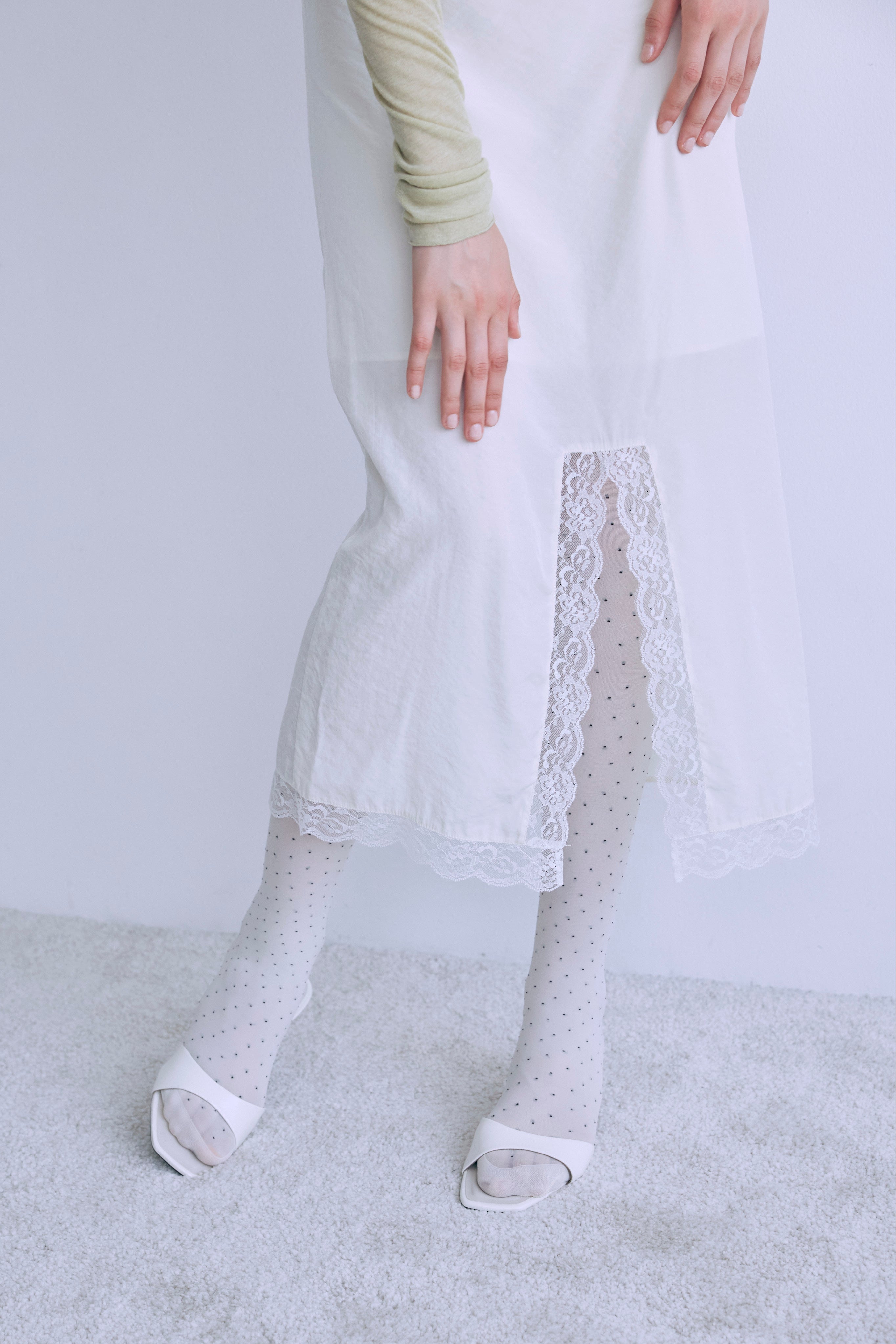 着用カラー:アイボリー モデル身長:176㎝